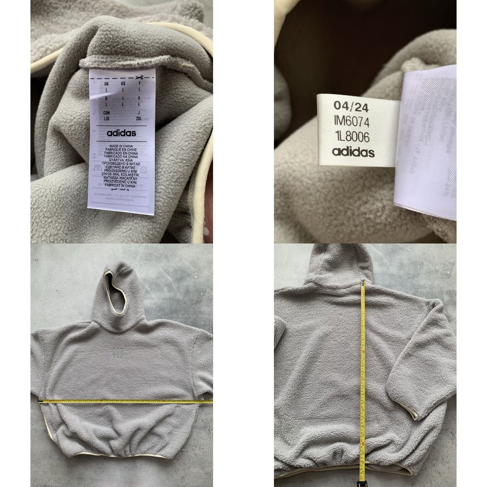 Fear of God ADIDAS Athletics Fear of God Hoodie Hike Fleece Alaska SESAME L Mens Size US L / EU 52-54 / 3 - 8 Thumbnail