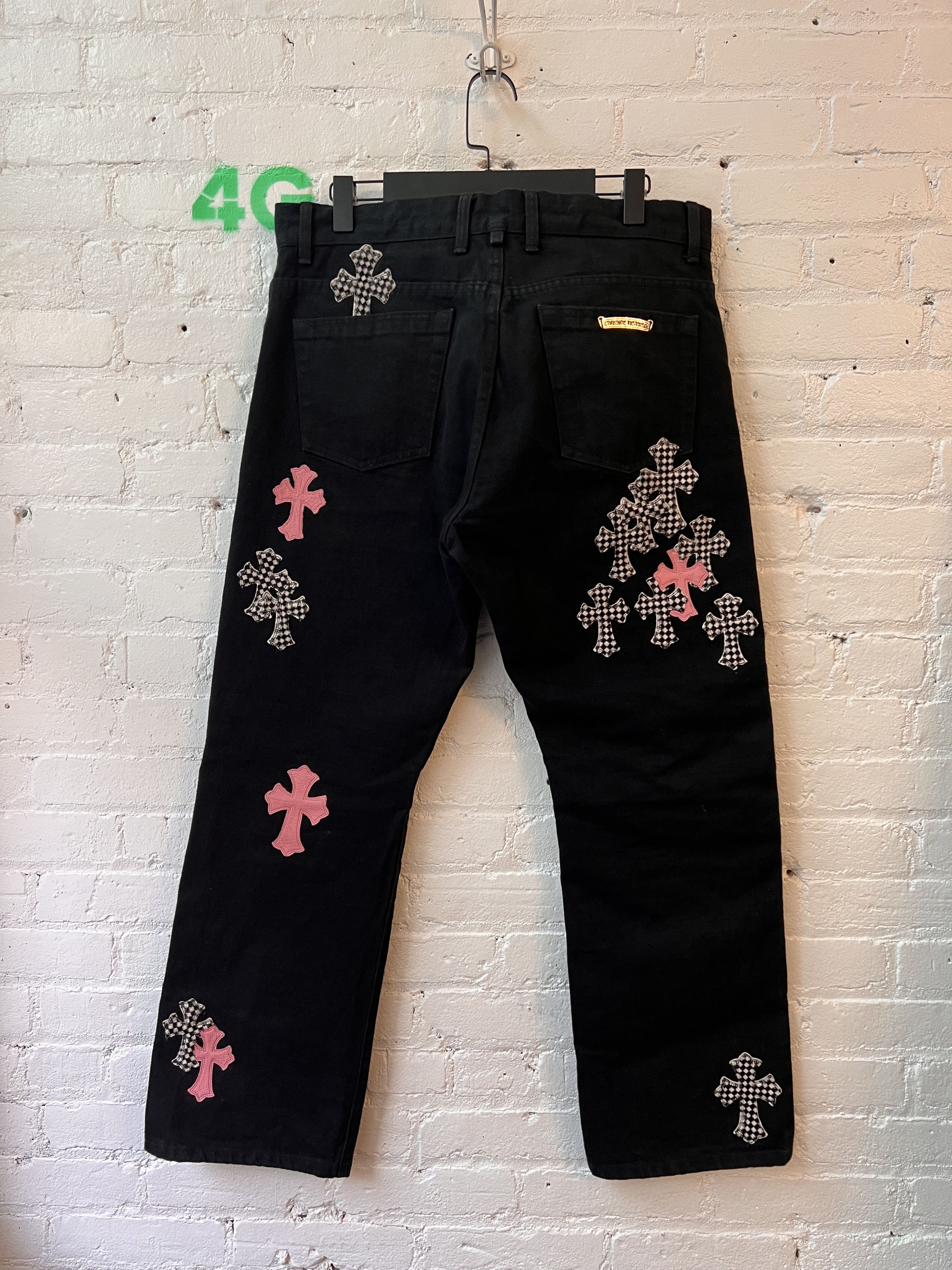Chrome Hearts Chrome Hearts Fleur Knee Pink Checkered Crosses 4G SELLER Size US 36 / EU 52 - 6 Thumbnail