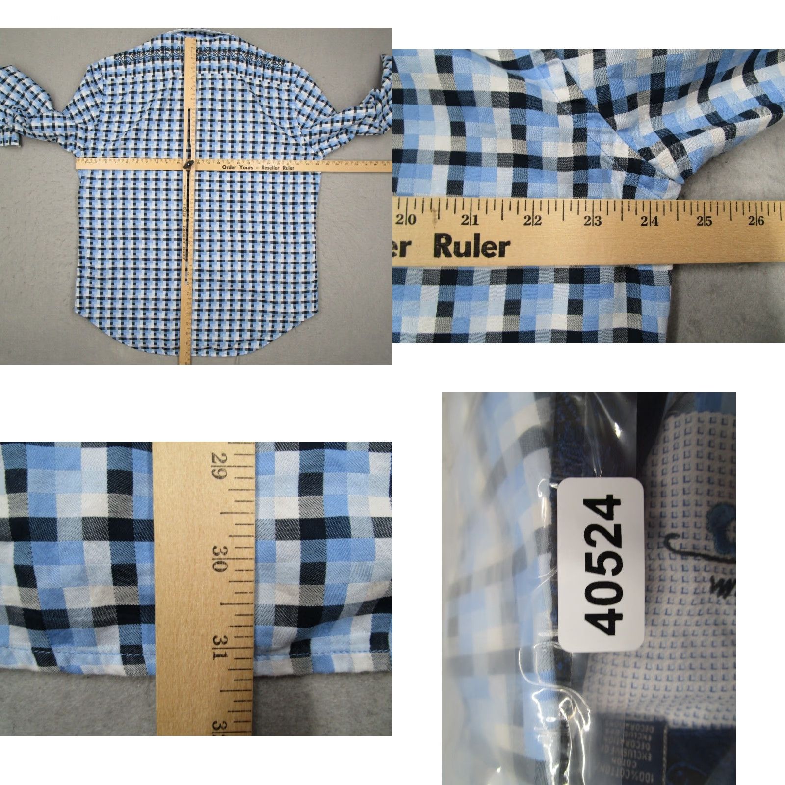 Robert Graham Robert Graham Shirt Mens XL Blue Button Up Dress Shirt Flip Cuff Geometric All Seasons 100% Cotton Button Embroidered Logo Designer Vintage: No Size US XL / EU 56 / 4 - 8 Thumbnail