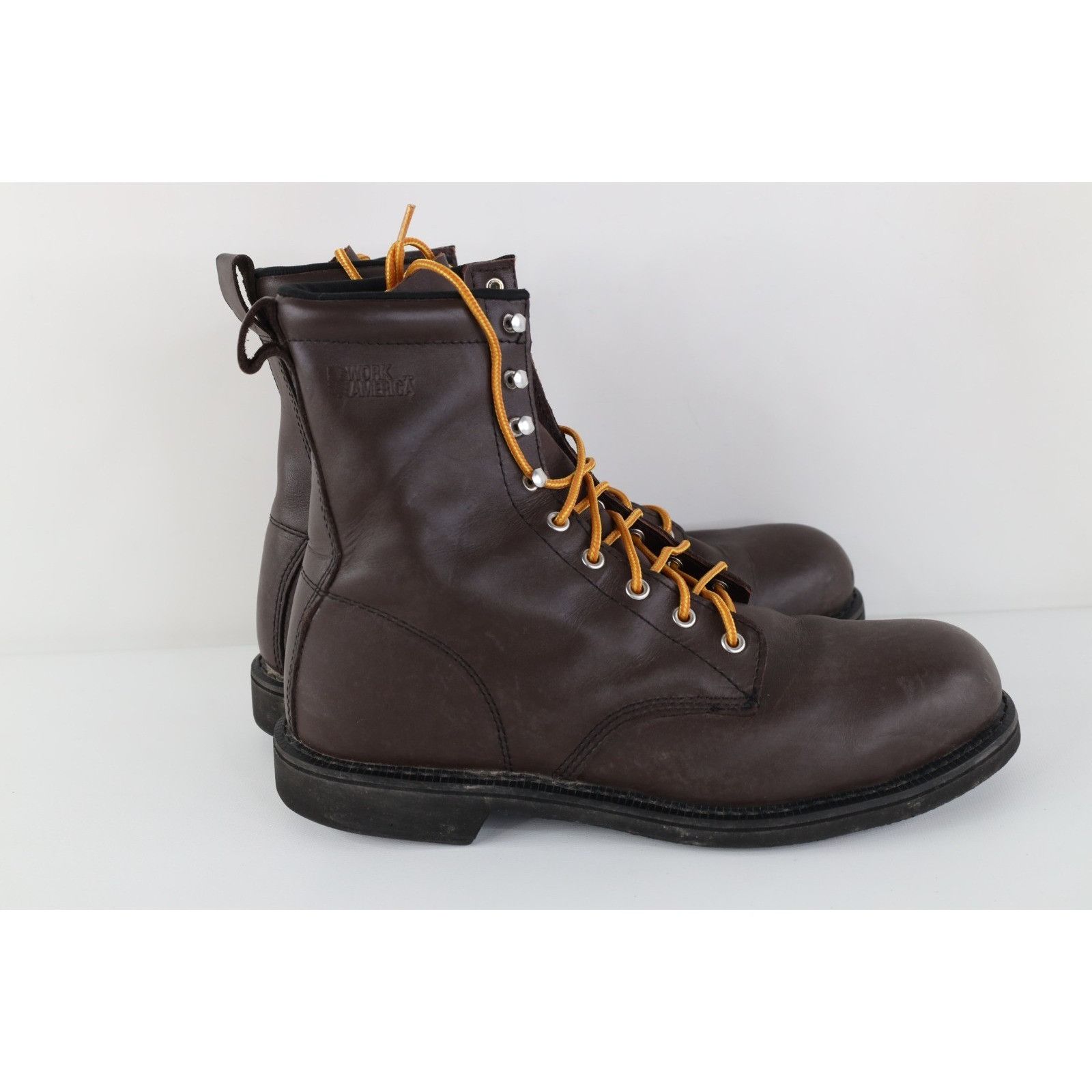 Vintage Vintage 90s Streetwear Steel Toe Leather Boots Size US 12 / EU 45 - 5 Thumbnail