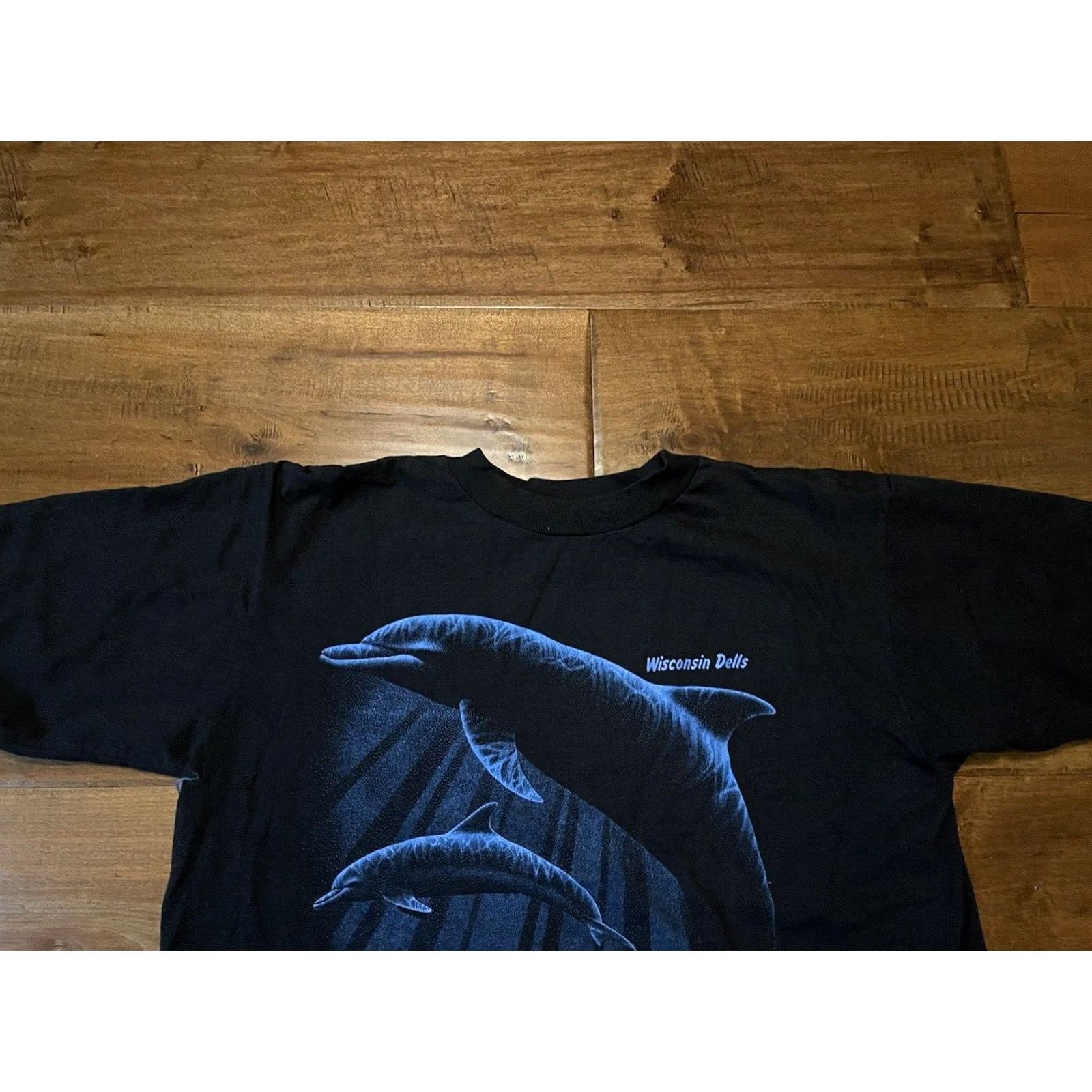 Vintage VINTAGE Wisconsin Dells Dolphins Sherry's Best Black Made in USA T-Shirt XL Men 90s Size US XL / EU 56 / 4 - 2 Thumbnail