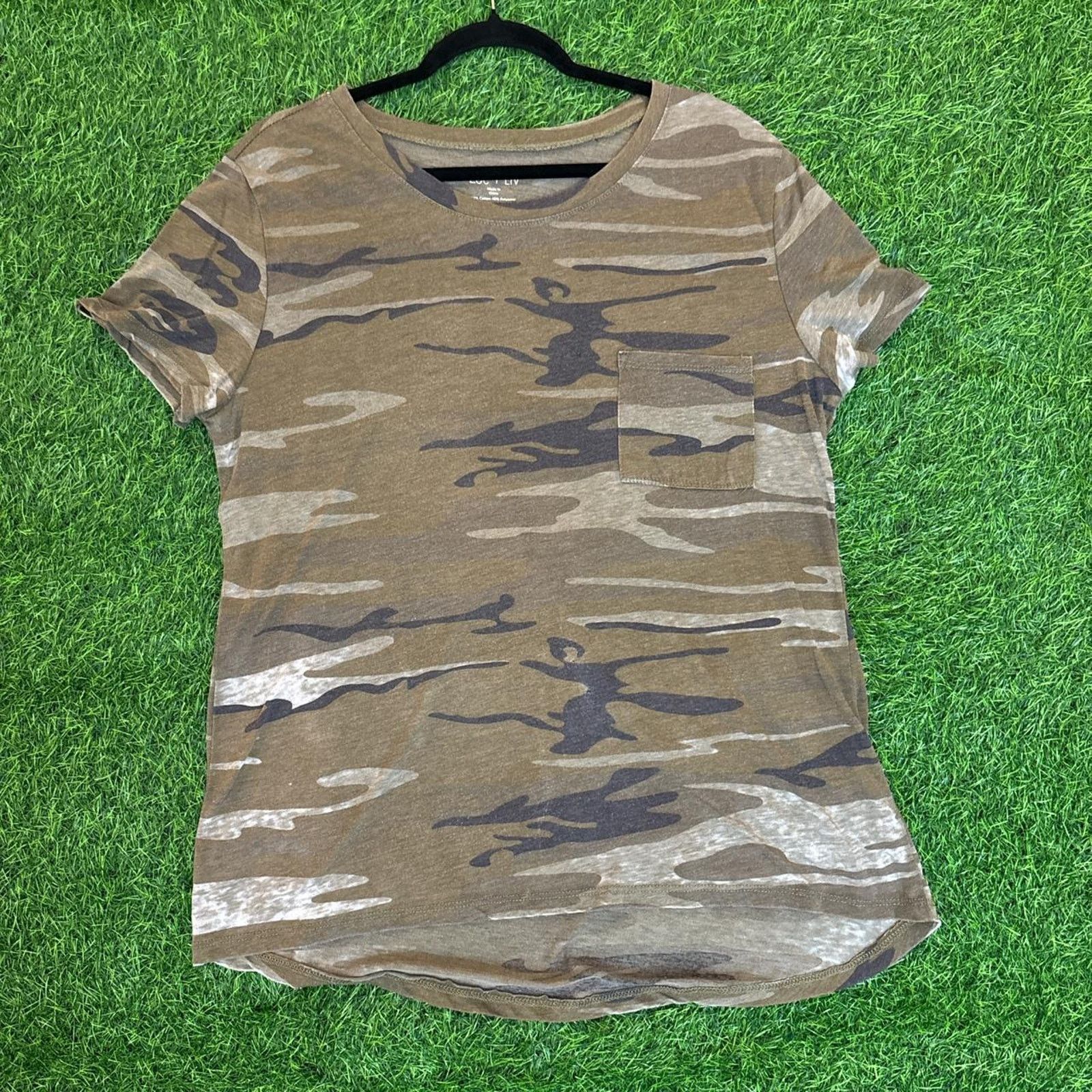 Other Women's Zoe + Liv Camo Patterned Short Sleeve Size XXL / US 16-18 / IT 52-54 - 1 Thumbnail