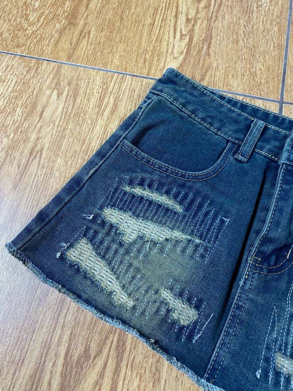 Japanese Brand × Vintage Y2K Vintage Topshop Distressed Denim Mini Skirt Size 34" / US 12 / IT 48 - 10 Thumbnail
