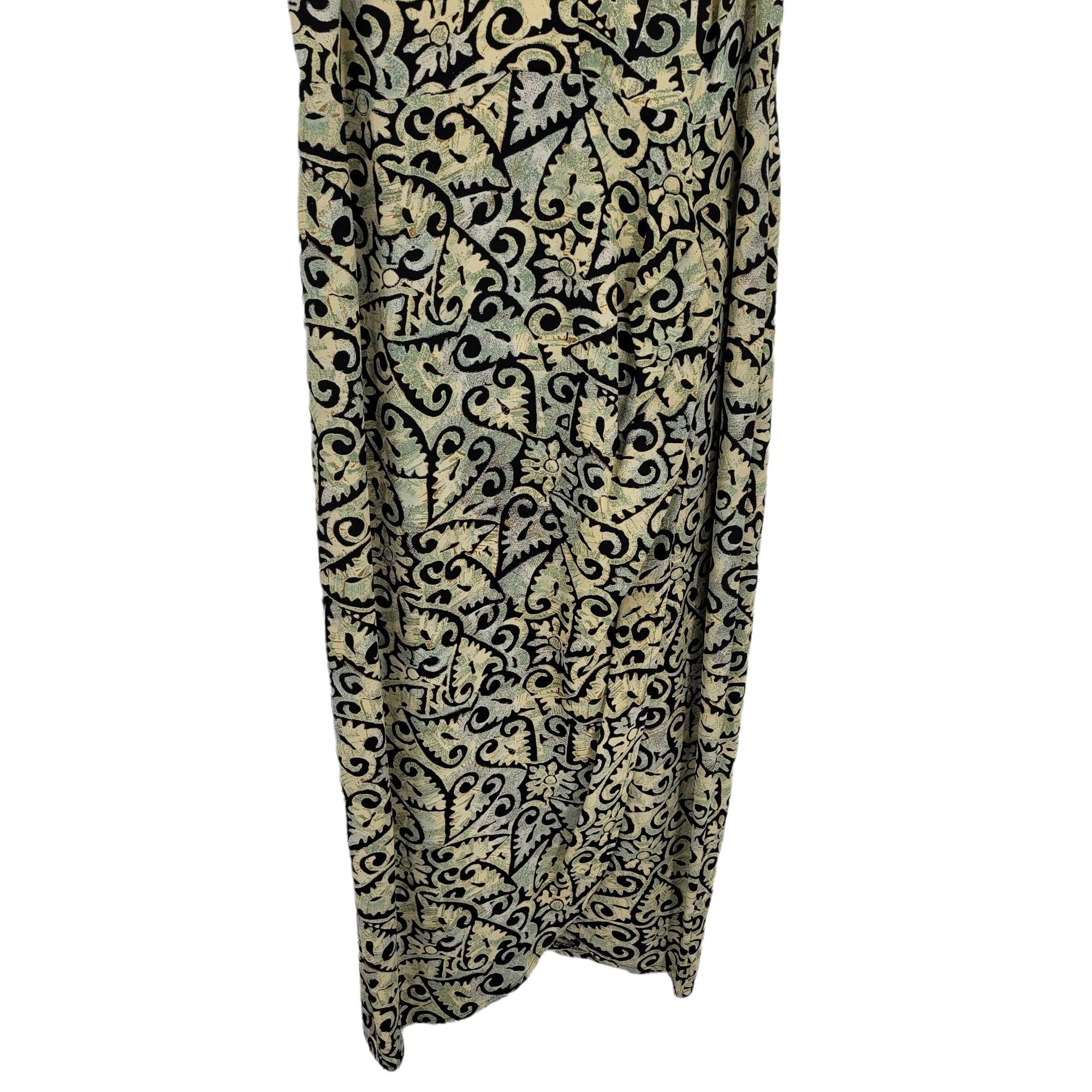 Vintage Vtg 80's Pinafore Midi Dress Sz S Green Sleeveless V-neck Mo Size S / US 4 / IT 40 - 9 Thumbnail