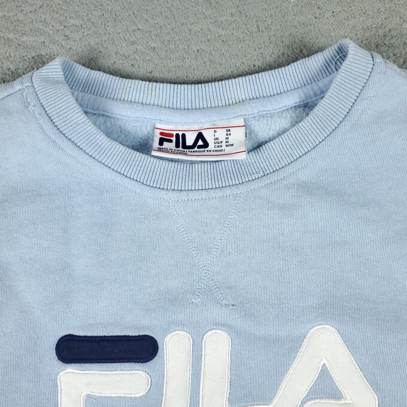 Fila FILA Women's Sweater Pullover Casual Knit Crew Neck Cotton Blend Blue M Fall Winter Modern Womens Size M / US 6-8 / IT 42-44 - 3 Thumbnail