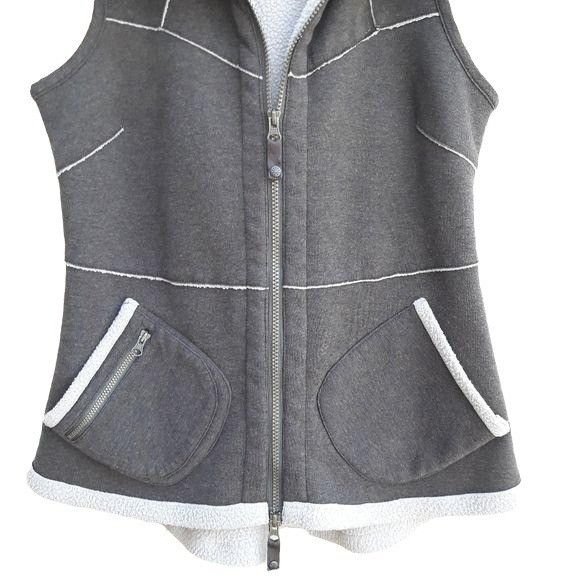 Athleta Athleta Vest Sz S Army Green Patchwork Sweatshirt Sherpa Ted Size S / US 4 / IT 40 - 7 Thumbnail