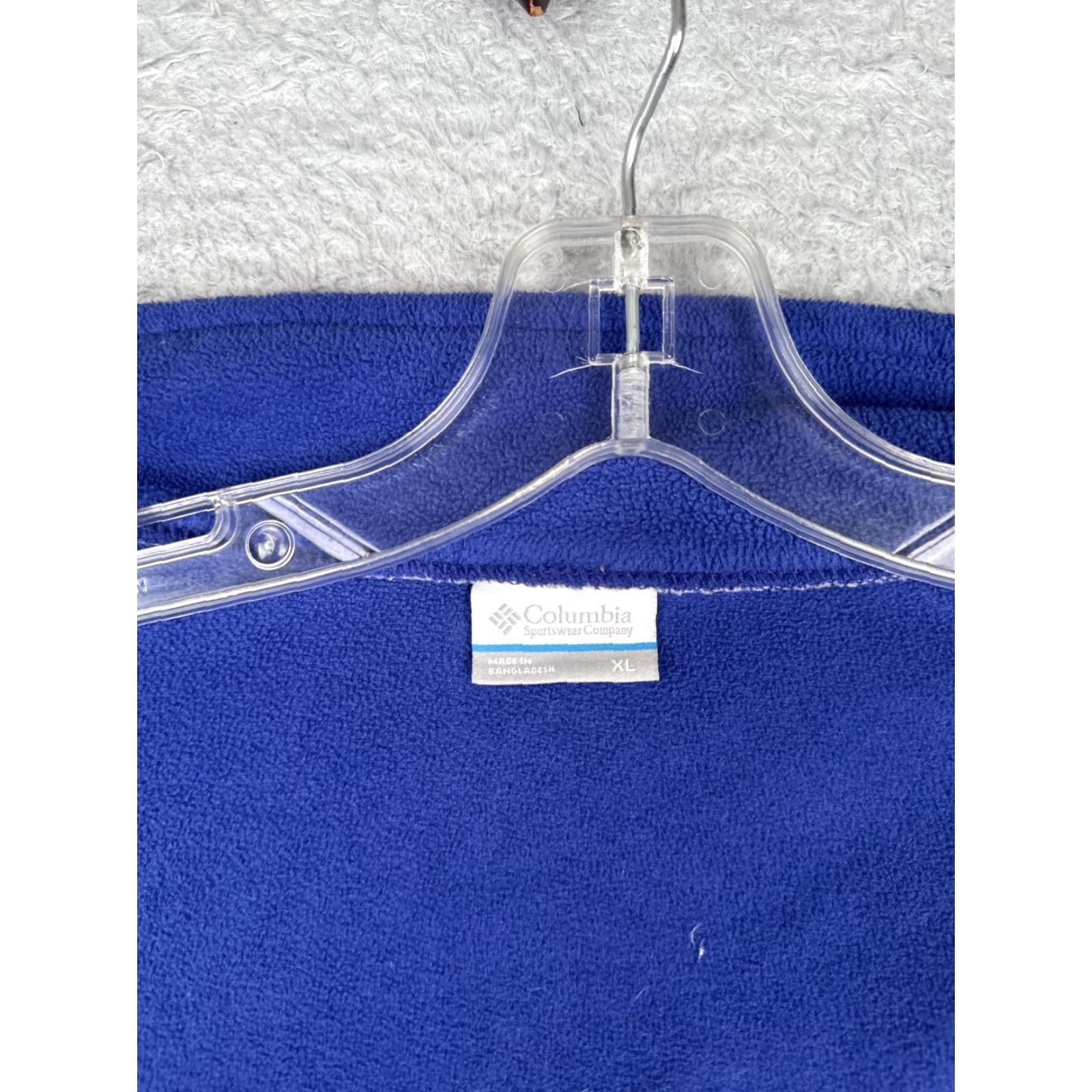 Vintage Columbia Jacket Womens XL Blue Fleece Full Zip Stand Collar Pockets Soft Hiking Size XL / US 12-14 / IT 48-50 - 3 Thumbnail