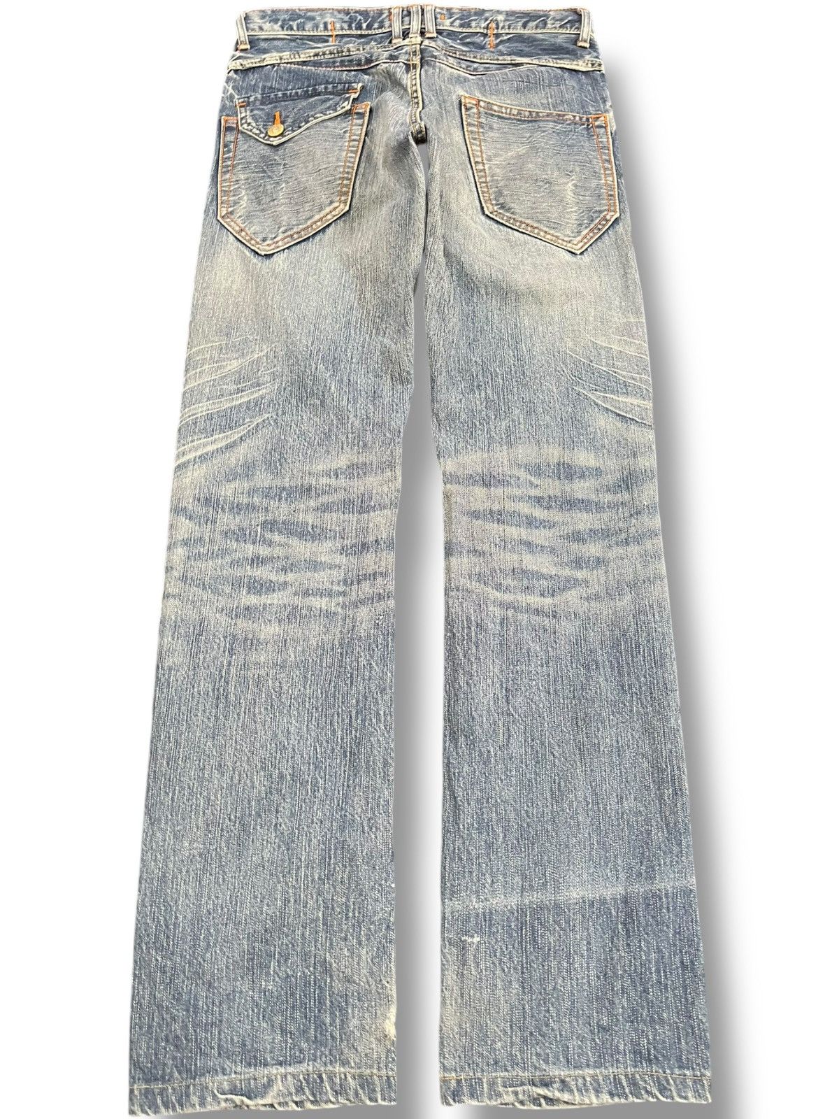 Japan Blue × Le Grande Bleu (L.G.B.) Vintage Blue Way Faded Denim Size US 30 / EU 46 - 8 Thumbnail