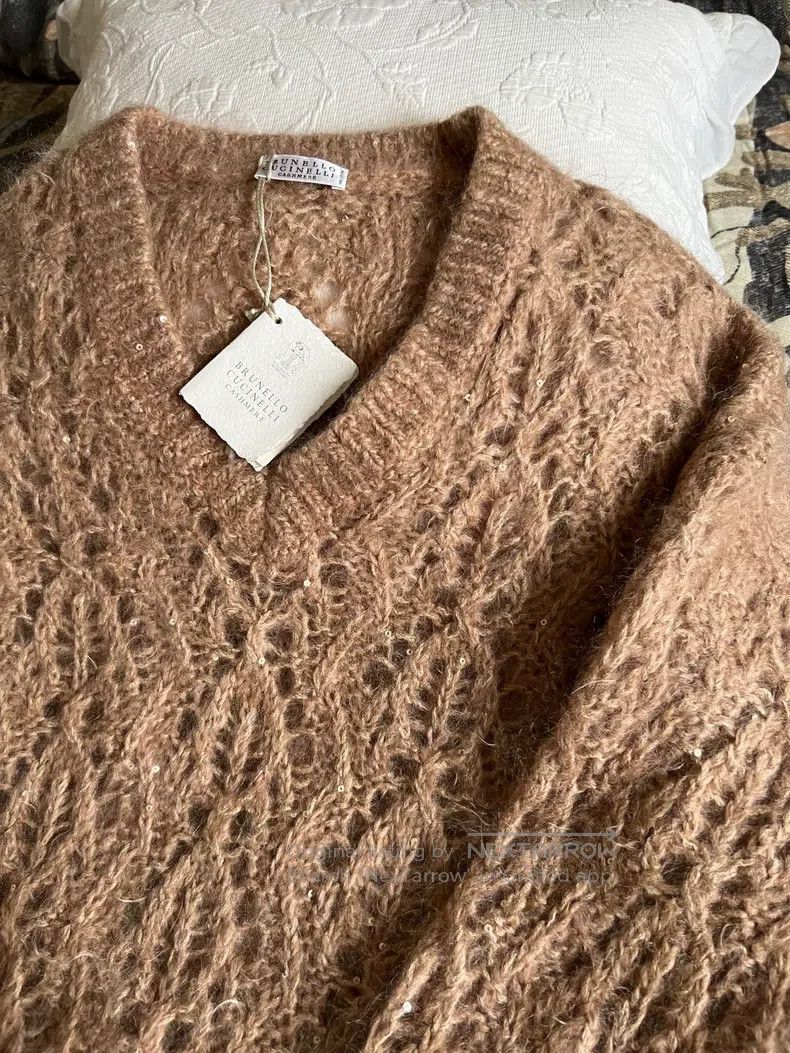 Brunello Cucinelli Brunello Cucinelli Mohair Sequin Sweater Size M / US 6-8 / IT 42-44 - 2 Thumbnail