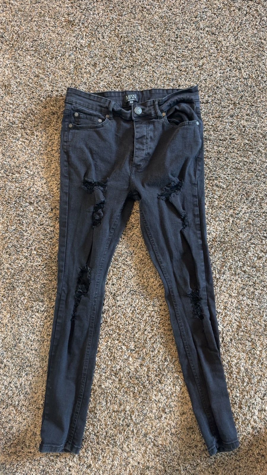 Boohoo Boohoo MAN Ripped Jeans Size US 32 / EU 48 - 1 Thumbnail