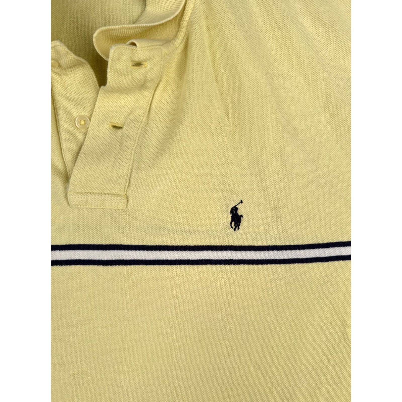 Ralph Lauren VINTAGE Ralph Lauren Polo Shirt Men XL Yellow 100% Cotton Read Size US XL / EU 56 / 4 - 6 Thumbnail