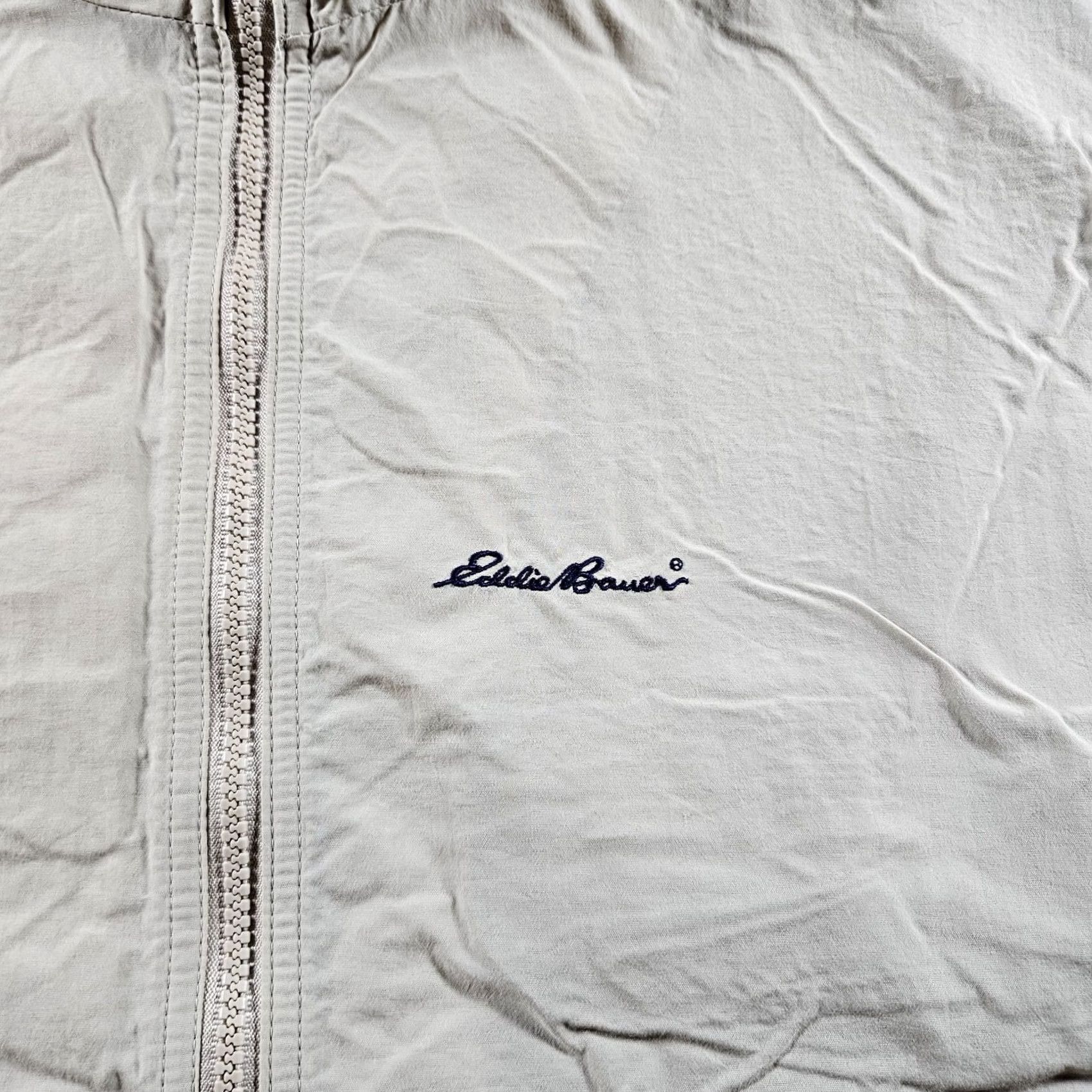 Eddie Bauer VINTAGE Eddie Bauer Jacket Mens XL Beige Nylon Fleece Lined Bomber Made USA Size US XL / EU 56 / 4 - 2 Thumbnail