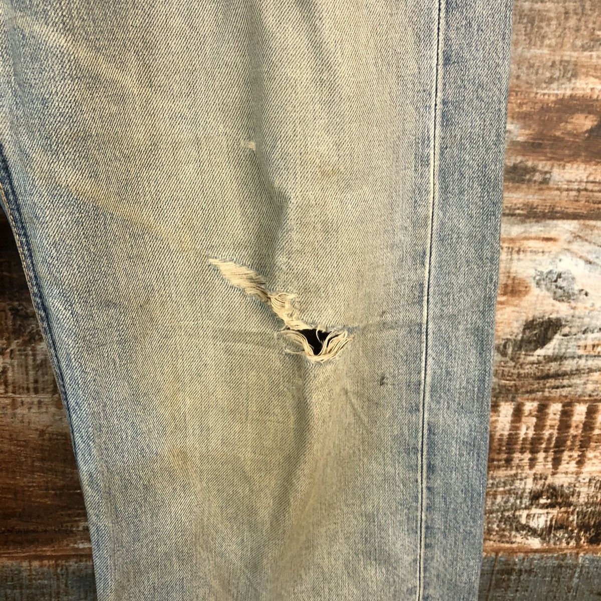 Lee Lee vintage selvedge Distressed Denim Pants #A2391 Size US 34 / EU 50 - 9 Thumbnail