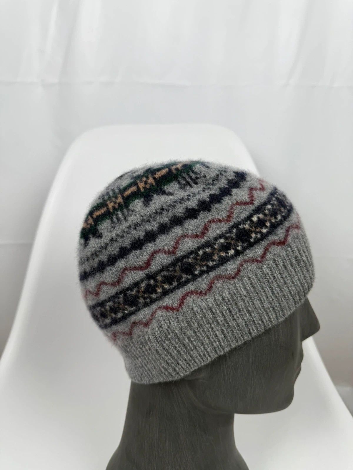Barbour Barbour Wool Beanie Men One Size Geometric Pattern Size ONE SIZE - 3 Thumbnail