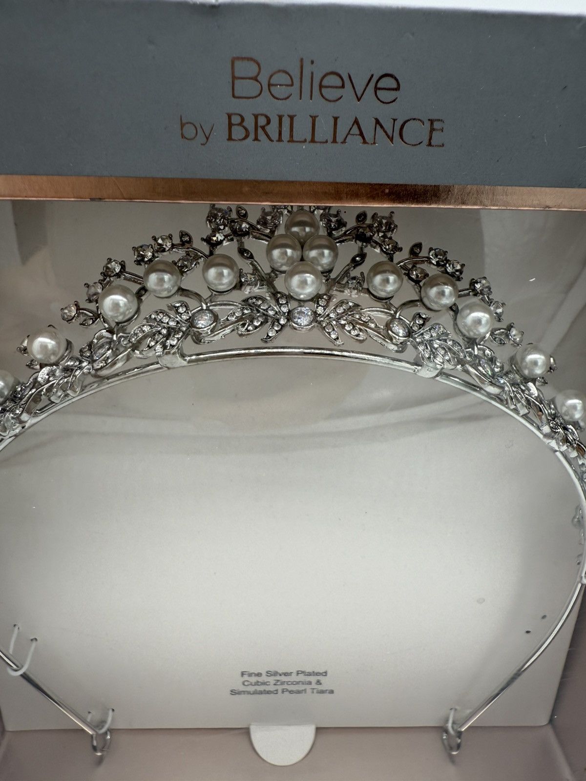 Other Believe by Brilliance Silver Plated Tiara Cubic Zirconia Size ONE SIZE - 7 Thumbnail