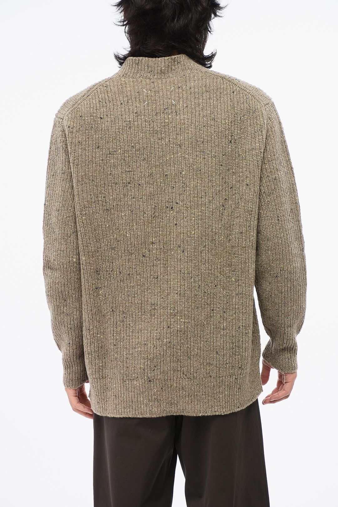 Maison Margiela og1mm0825 Wool Blend Crewneck Sweater in Dark Beige Size US S / EU 44-46 / 1 - 2 Thumbnail