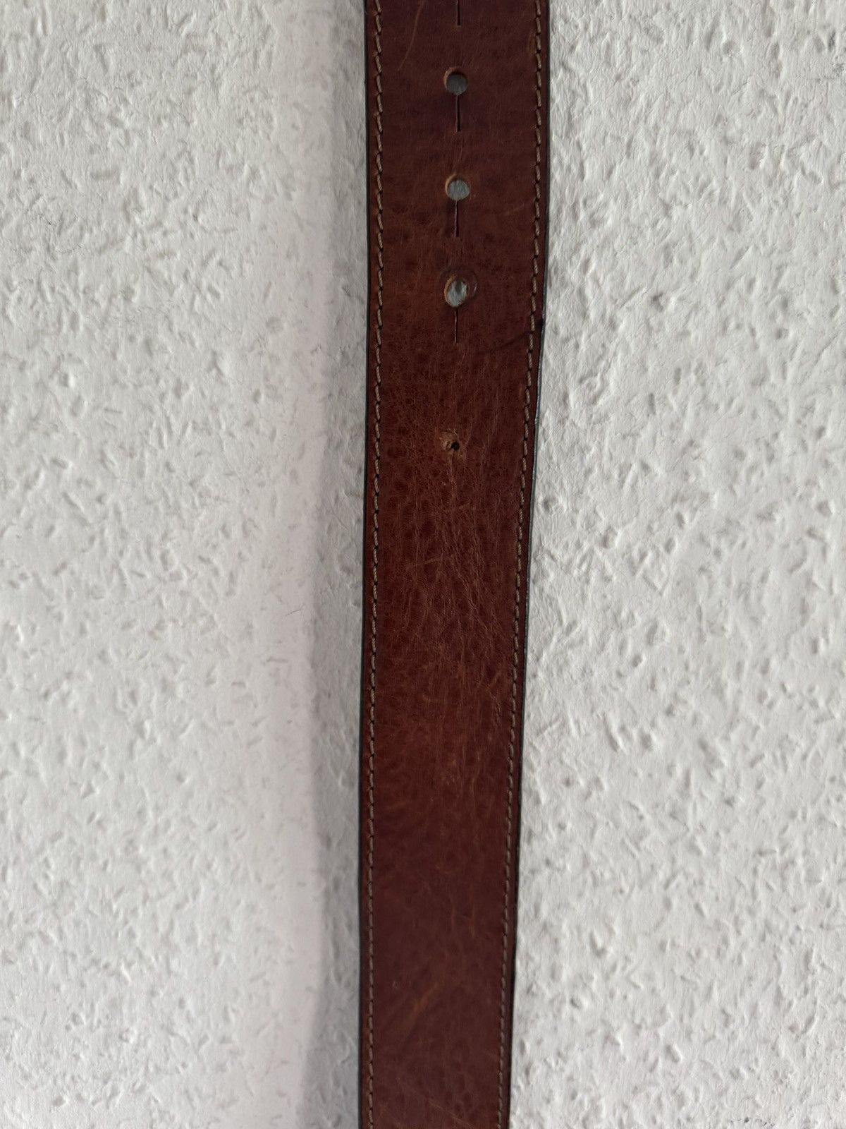Dsquared2 Hawaii Logo Leather Belt Brown Orange Size 36 - 5 Thumbnail