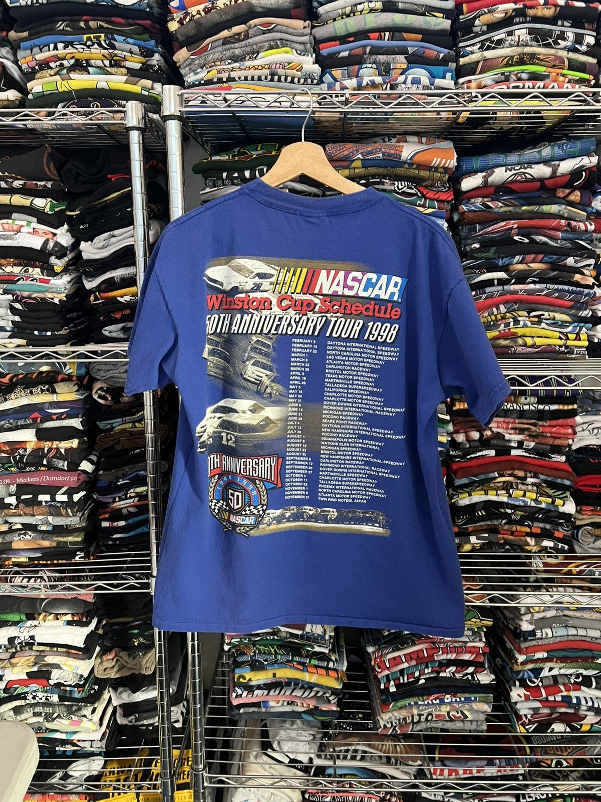 NASCAR 1998 50th Anniversary Tour Winston Cup Racing Tee Size US L / EU 52-54 / 3 - 2 Thumbnail