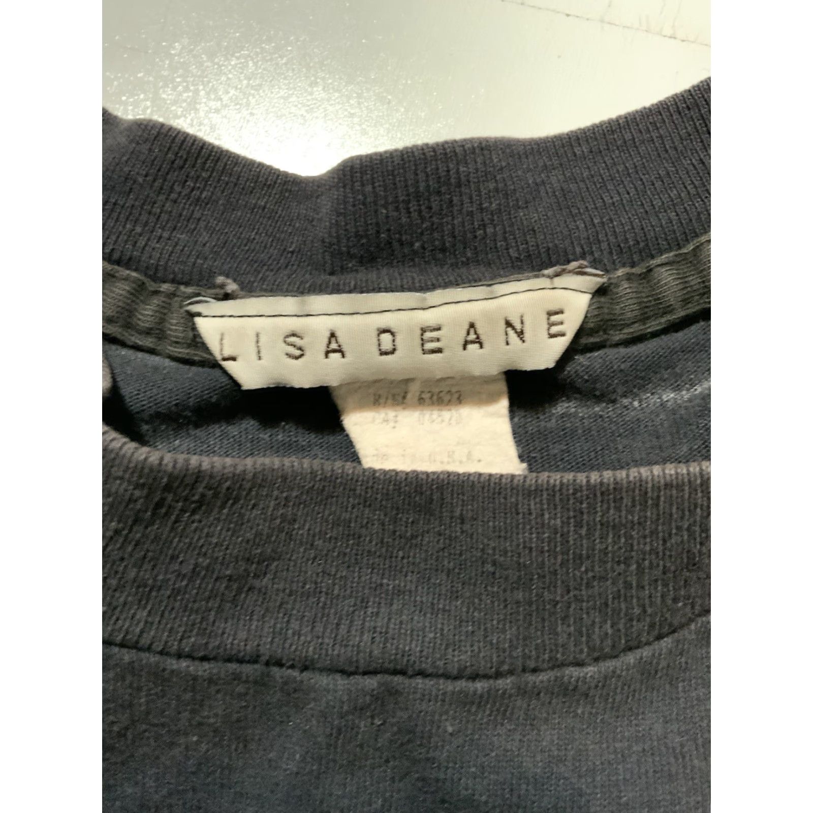 Vintage VINTAGE 90s Lisa Deane Saint Germain Black Faded Graphic S/S Crew T-Shirt Sz. L Men Shirt Size US L / EU 52-54 / 3 - 6 Thumbnail