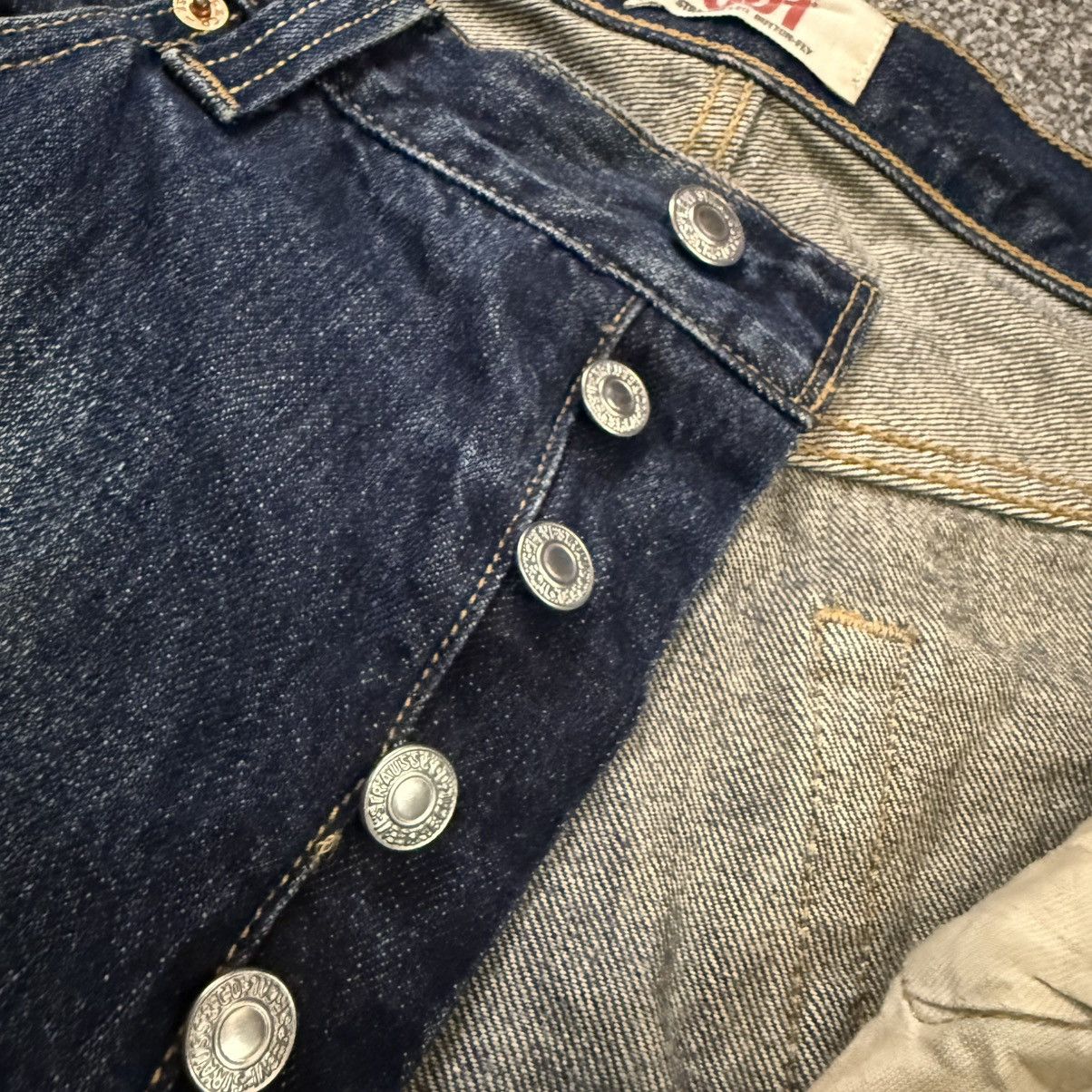 Levi's Made & Crafted 🔥🔥 Vintage Y2K Levis 501 Mud Distressed Rusty Denim Size US 34 / EU 50 - 14 Thumbnail
