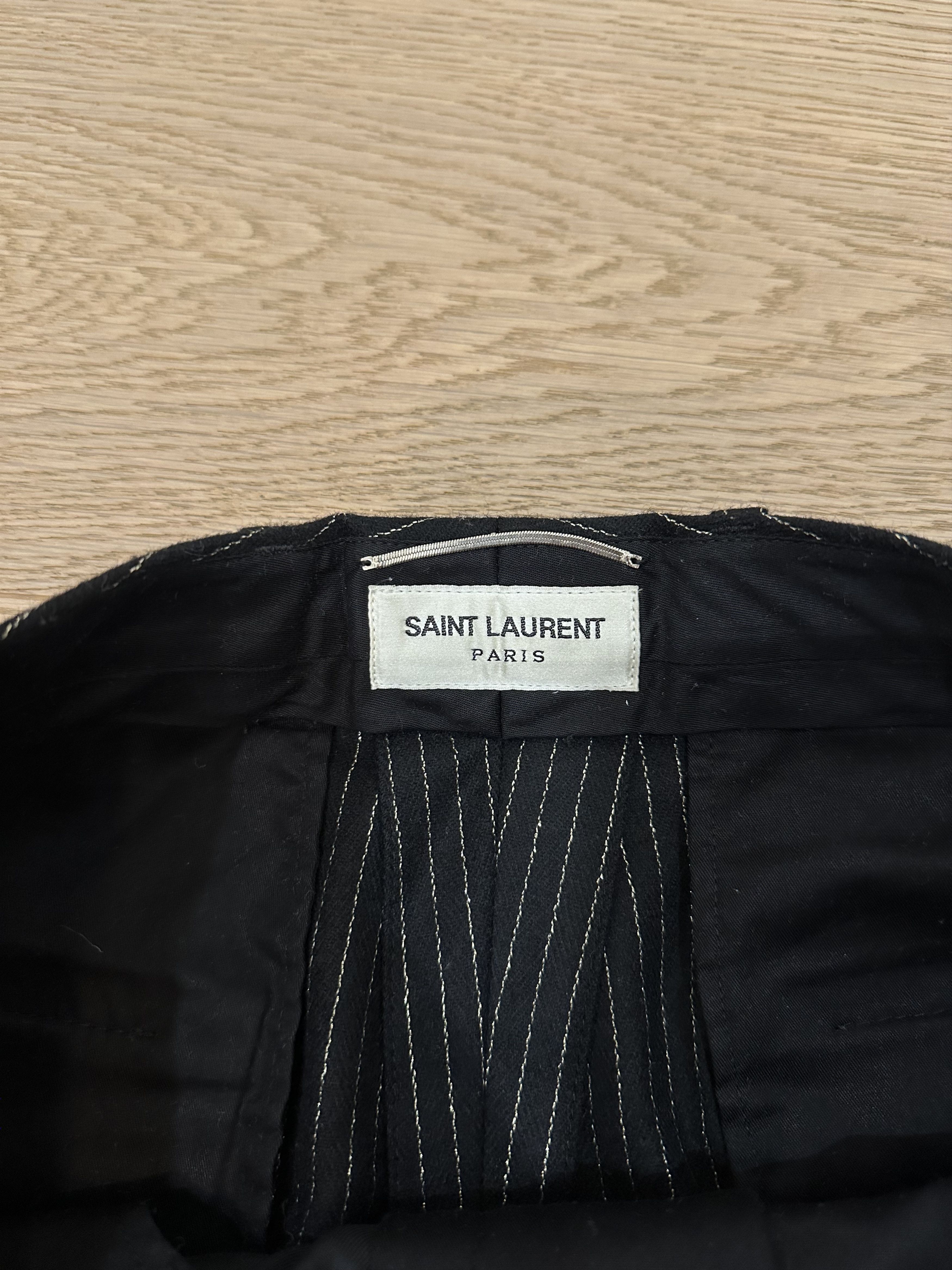 Saint Laurent Paris Glitter Pinstripe Saint Laurent Black Pants Size US 32 / EU 48 - 4 Thumbnail
