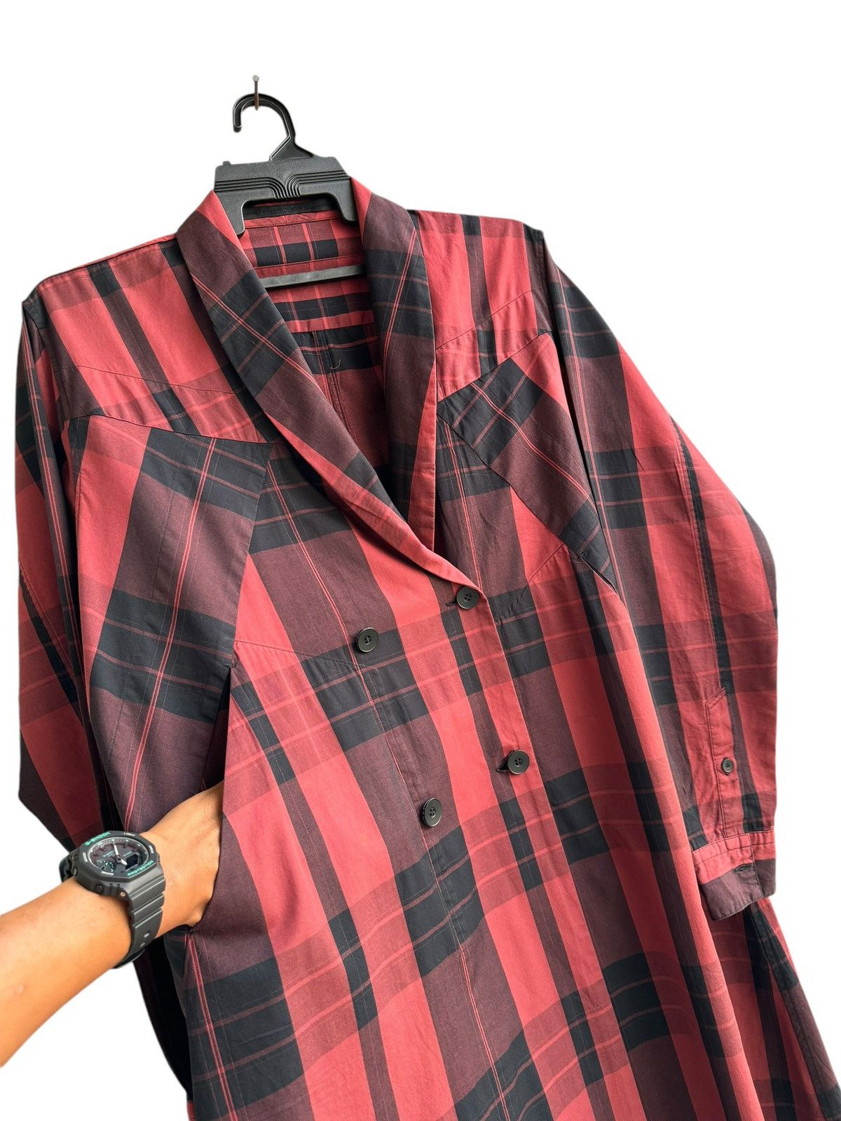 Julius Red Tartan APCLPC Julius SS18 Collection light Coat Jacket Size US S / EU 44-46 / 1 - 11 Thumbnail