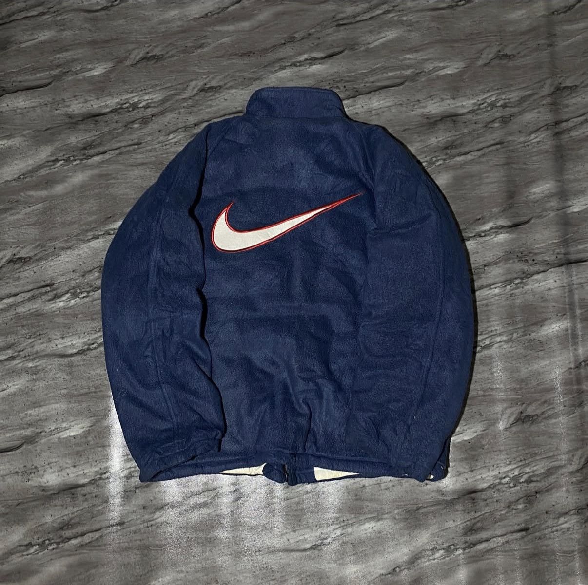 Nike 90s Nike Big Swoosh Heavy Fur Jacket⭐️ Size US M / EU 48-50 / 2 - 1 Thumbnail