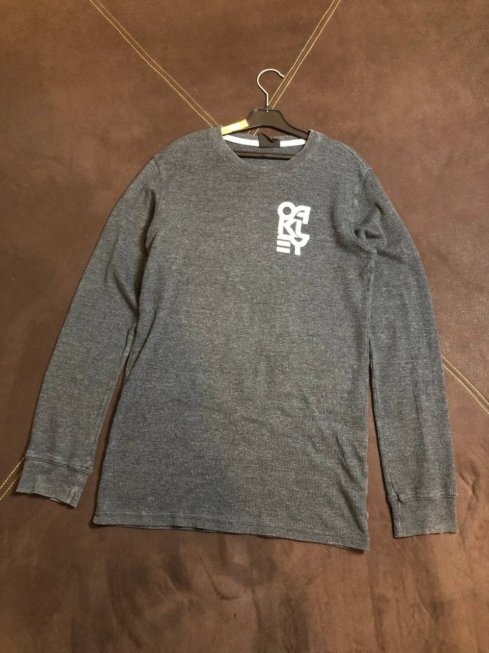 Oakley Oakley Men's Gray Long Sleeve Logo Graphic Print slim fit Size US S / EU 44-46 / 1 - 1 Thumbnail