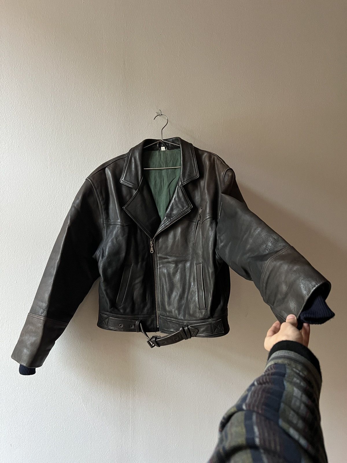 Vintage Vintage Leather Biker Jacket Size US XL / EU 56 / 4 - 4 Thumbnail