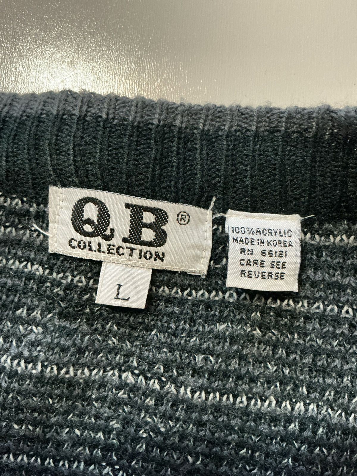 Vintage Vintage 80s 90s QB Collection Knit Arrows Cardigan Sweater Size US L / EU 52-54 / 3 - 5 Thumbnail