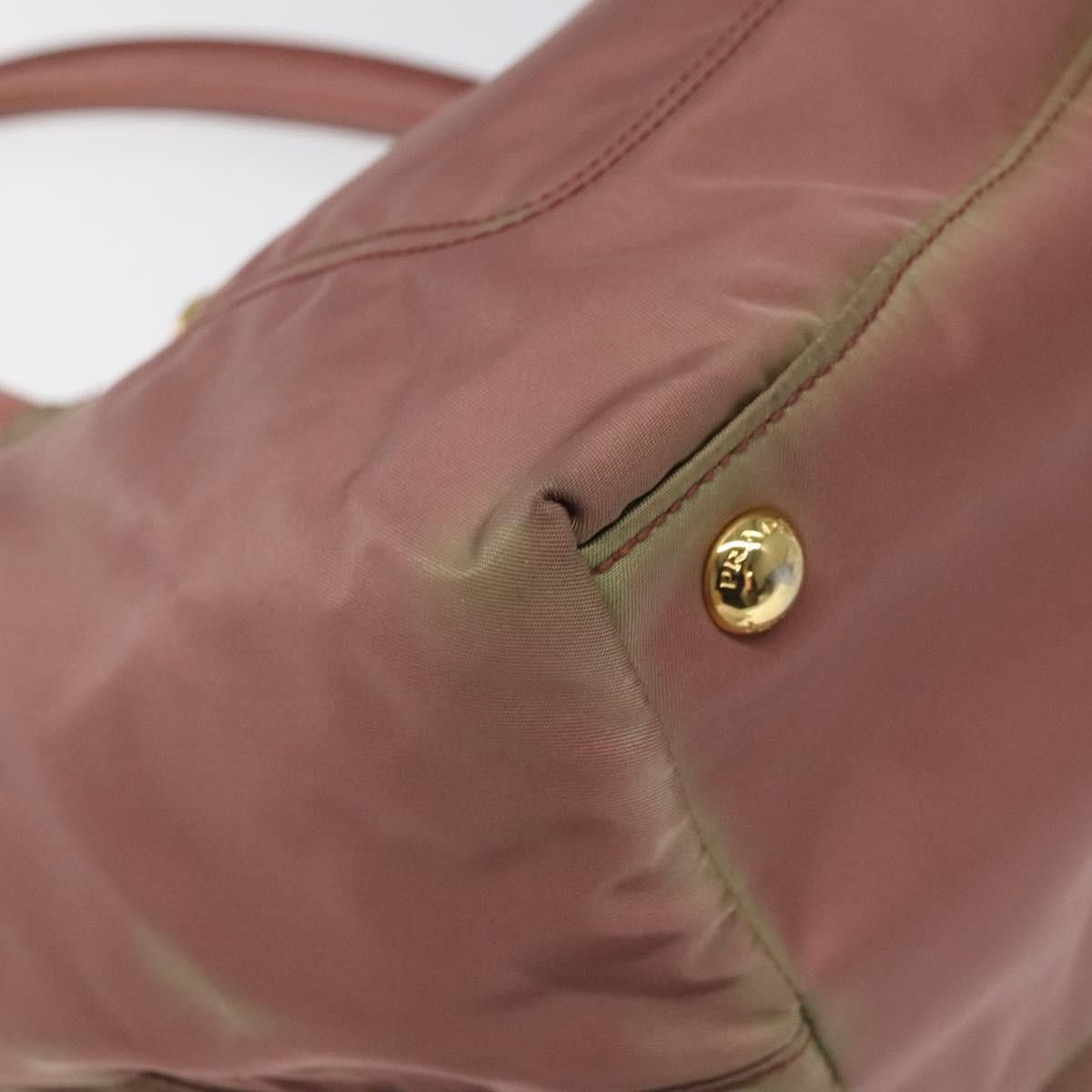 Prada PRADA Hand Bag Nylon Pink Gold Size ONE SIZE - 16 Thumbnail