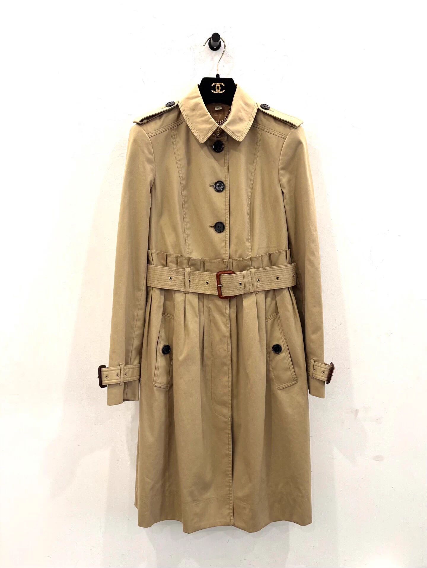 Burberry Burberry Trench Women's Khaki Horseferry Check UK8 Size S / US 4 / IT 40 - 1 Thumbnail