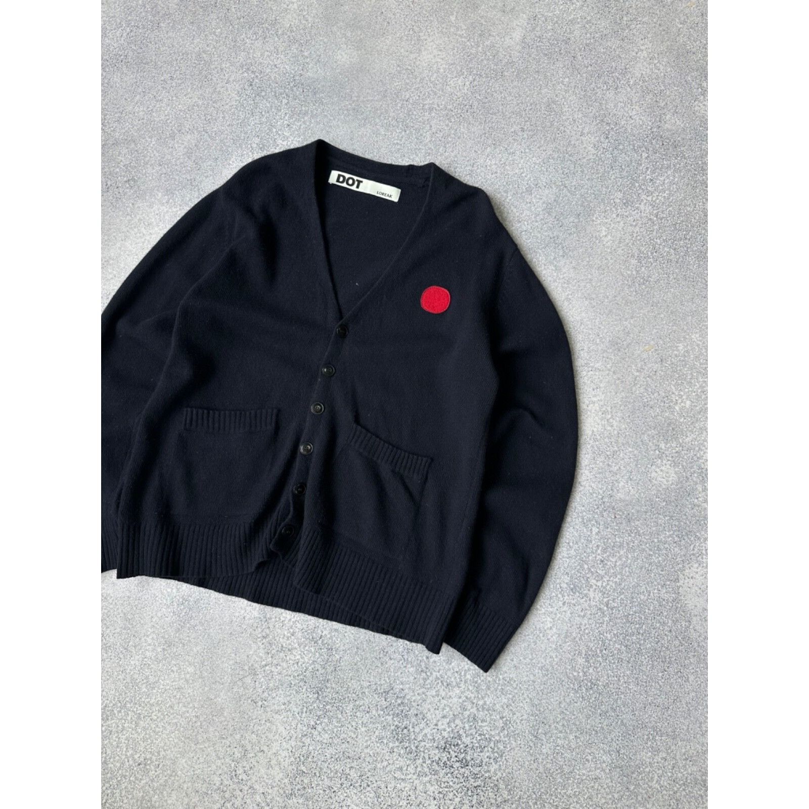 Vintage VTG DOT Loreak Navy Wool Cardigan Sweater Size US XL / EU 56 / 4 - 3 Thumbnail