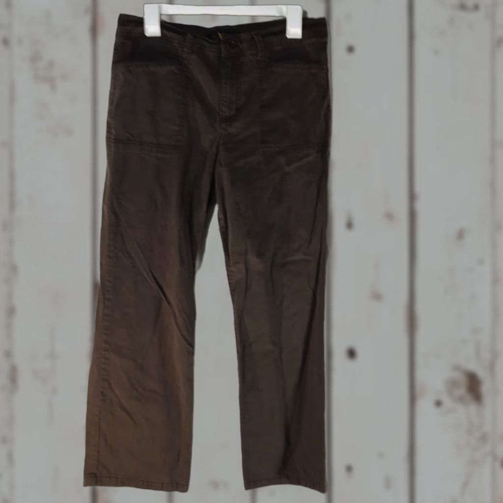 Gloria Vanderbilt GLORIA VANDERBILT Brown Khaki Straight Fit Pants Womens Petite Size 12P Casual Workwear Stretch Lightweight Size 34" / US 12 / IT 48 - 1 Thumbnail