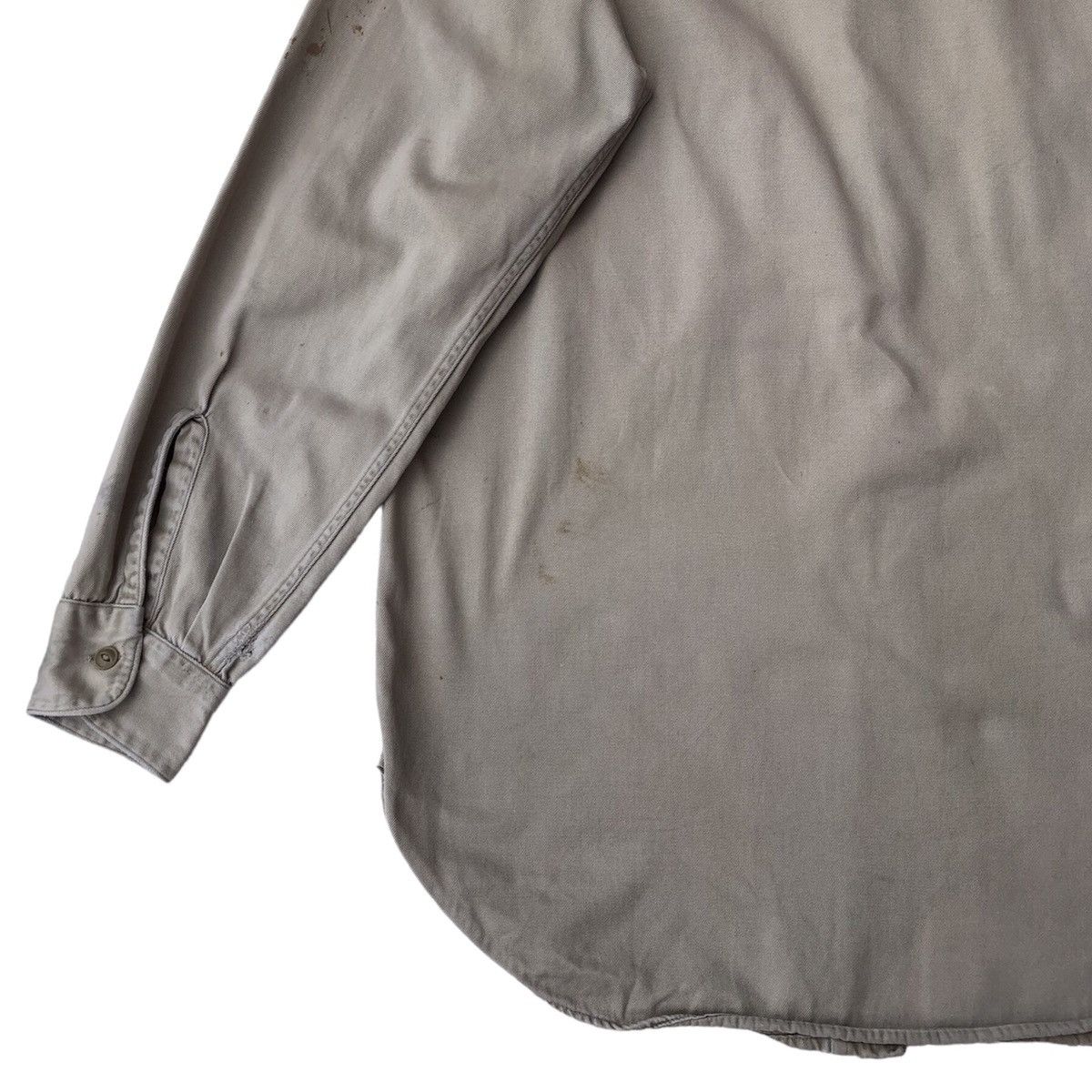 Sears Vintage 50's Sears Khaki Work Shirt Cat Eyes Button Size US L / EU 52-54 / 3 - 6 Thumbnail