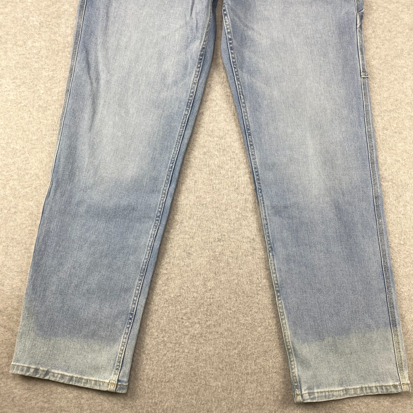 Essentials Amazon Jeans Mens 33X32 Blue Straight Leg Pockets Loose Fit Light Distressed 5-Pocket Denim Slim Classic Modern Mens Size US 33 - 3 Thumbnail