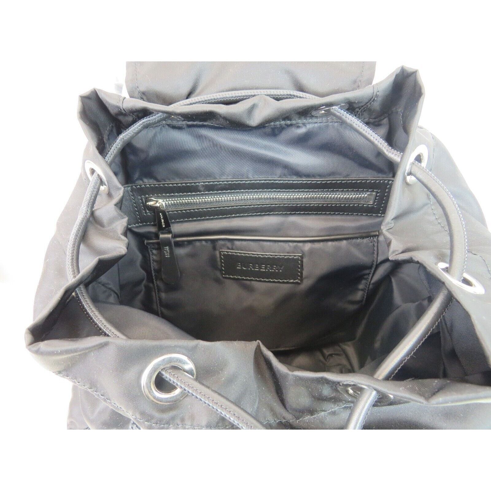 Burberry BURBERRY RUCKSACK BLACK NYLON BUCKLE LEATHER BACKPACK BAG Size ONE SIZE - 3 Thumbnail