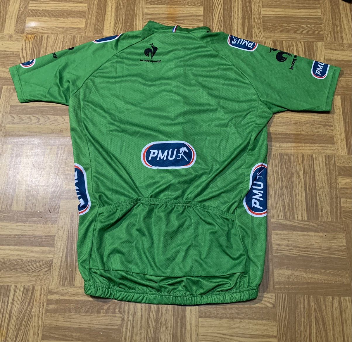 Le Coq Sportif 2014 TOUR DE FRANCE PMU GREEN LE COQ SPORTif JERSEY Size US XXL / EU 58 / 5 - 7 Thumbnail