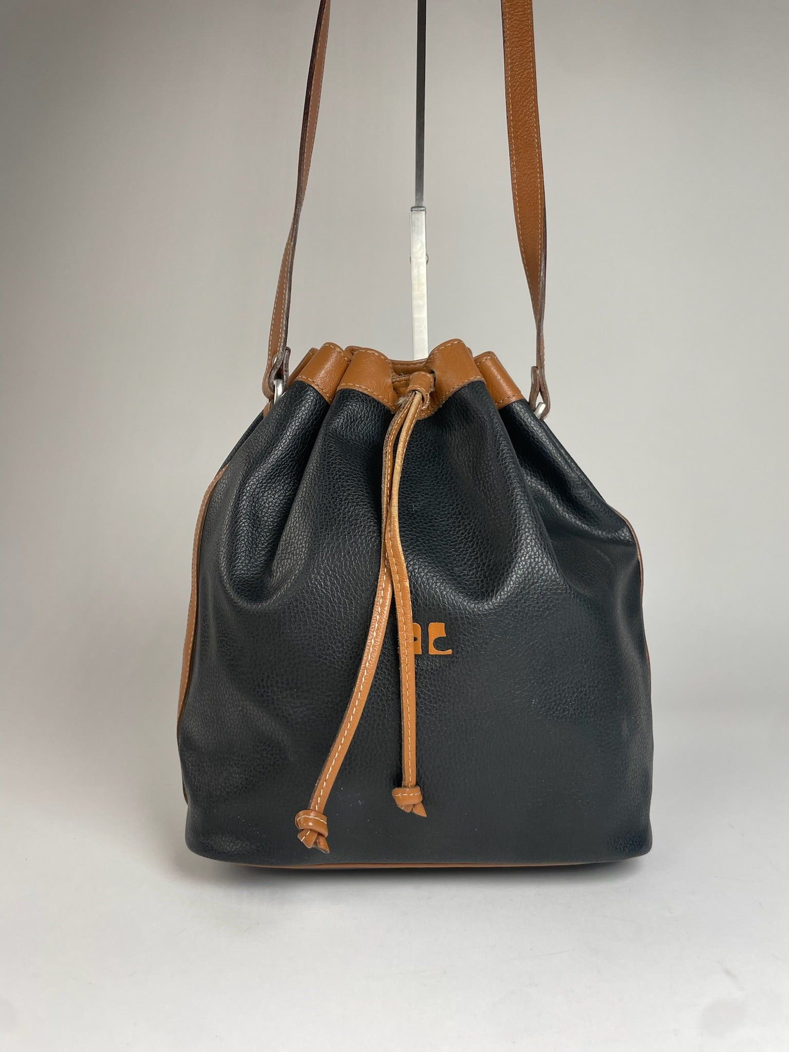 Courreges Vintage Bucket / Shoulder Bag Black Brown Size ONE SIZE - 1 Thumbnail