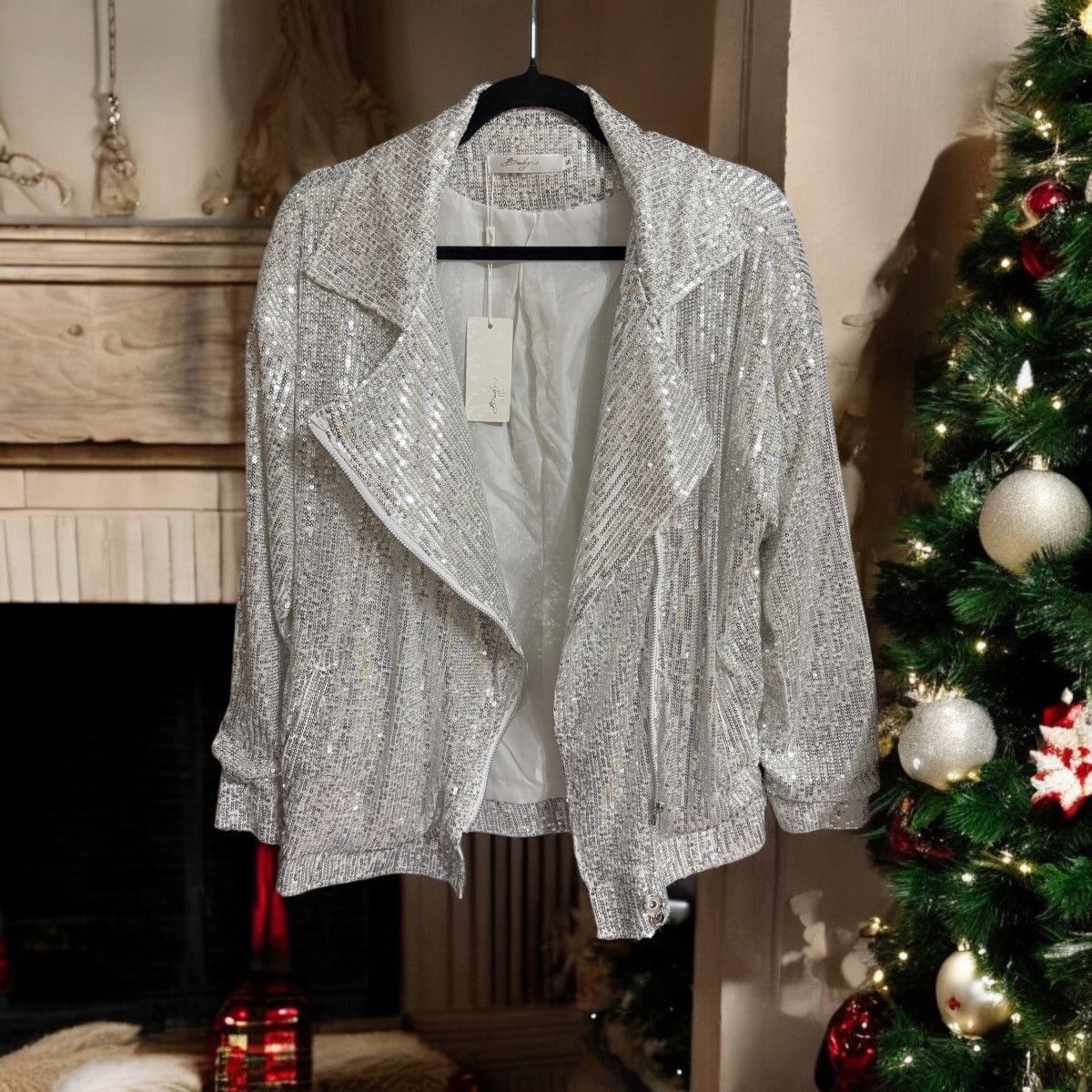 Other Women's Fashion Sequin Long Sleeve Blazer Set Party Wear Size S / US 4 / IT 40 - 1 Thumbnail