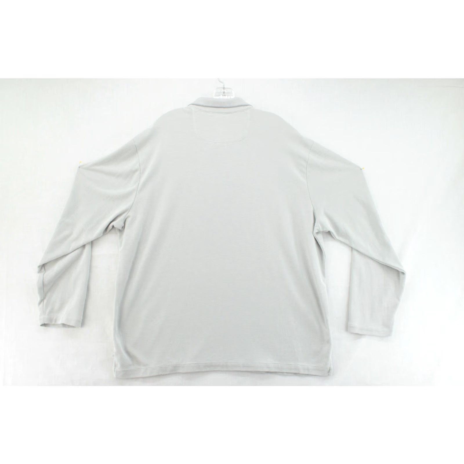 Tommy Bahama Tommy Bahama Shirt Mens 2XL Gray Solid Polo Long Sleeve Pullover Modal Polyester Size US XXL / EU 58 / 5 - 5 Thumbnail