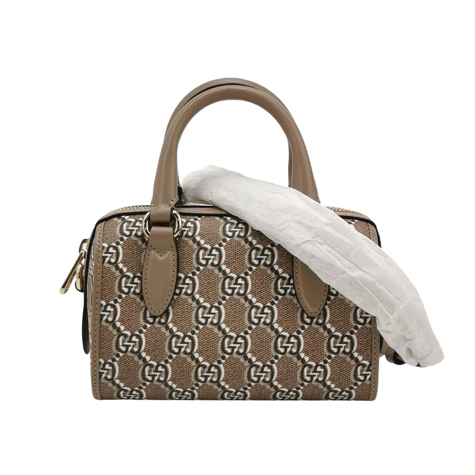 Gucci Gucci GG Emblem Mini Leather Handle Bag ONE SIZE Size ONE SIZE - 1 Thumbnail