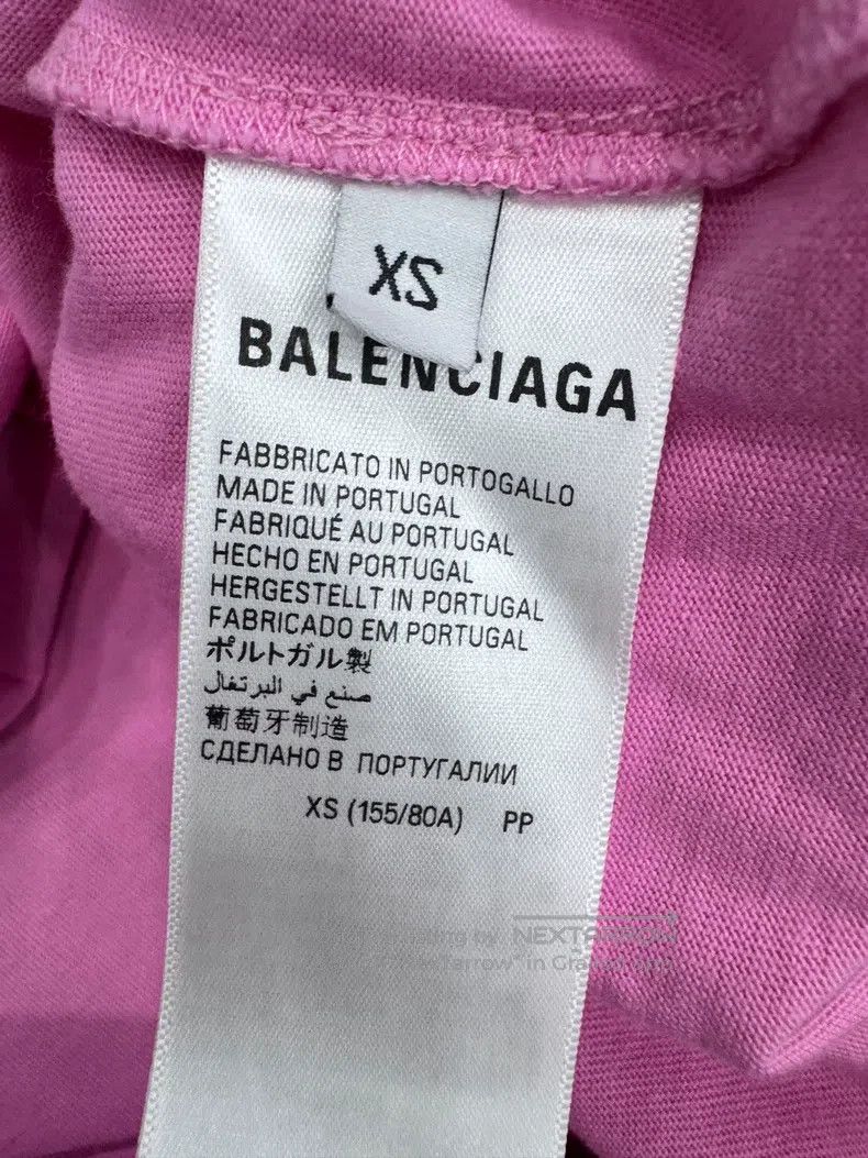 Balenciaga Balenciaga Pink Double B Splatter Graffiti Short Sleeve Size US XS / EU 42 / 0 - 9 Thumbnail