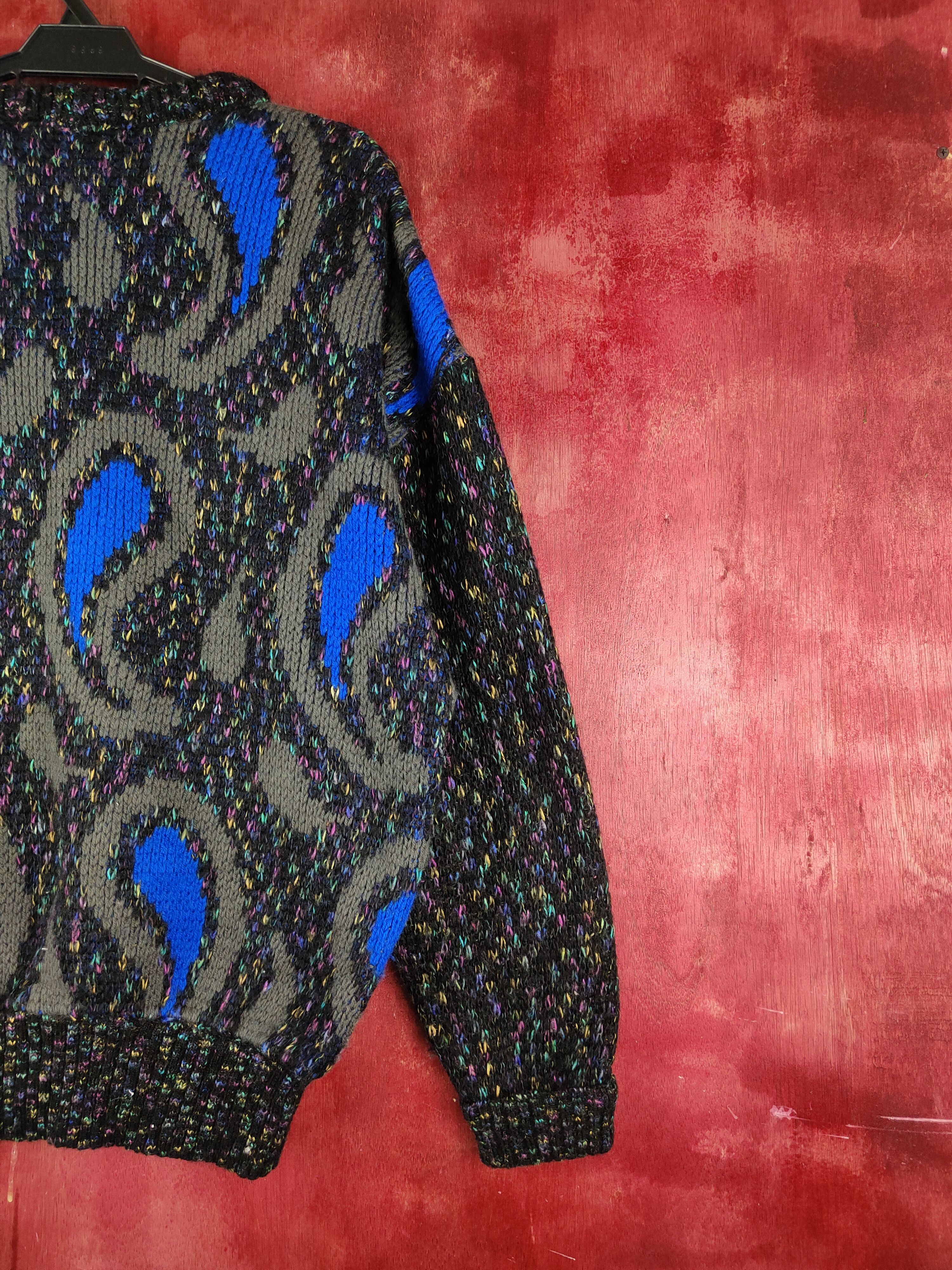 Homespun Knitwear DL Seldom Uomo Black Blue Knitwear Sweatshirt #S1270 Size US L / EU 52-54 / 3 - 9 Thumbnail