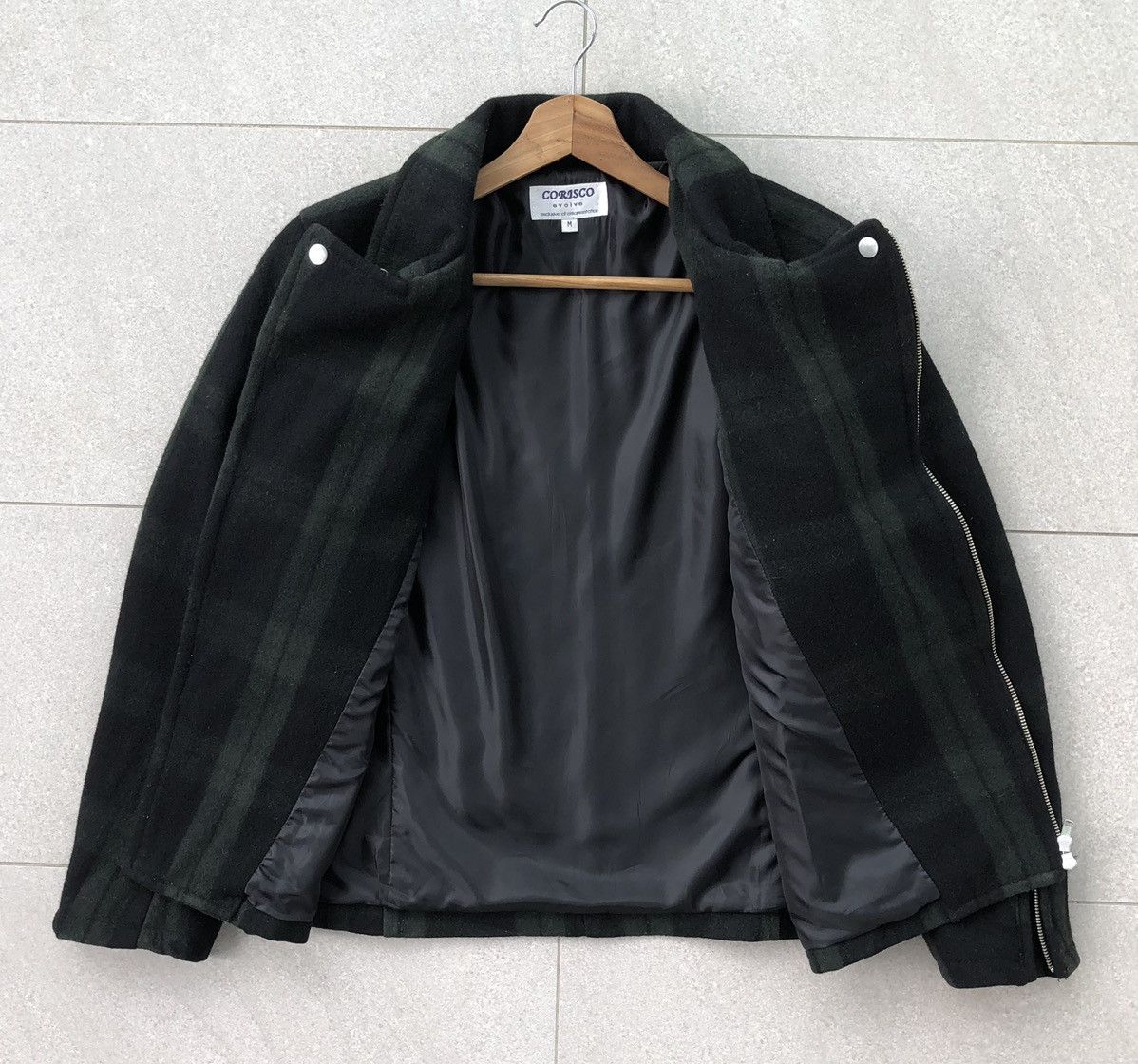 Japanese Brand Japanese Brand Corisco Wool Biker Jacket Black Tartan Size US M / EU 48-50 / 2 - 15 Thumbnail