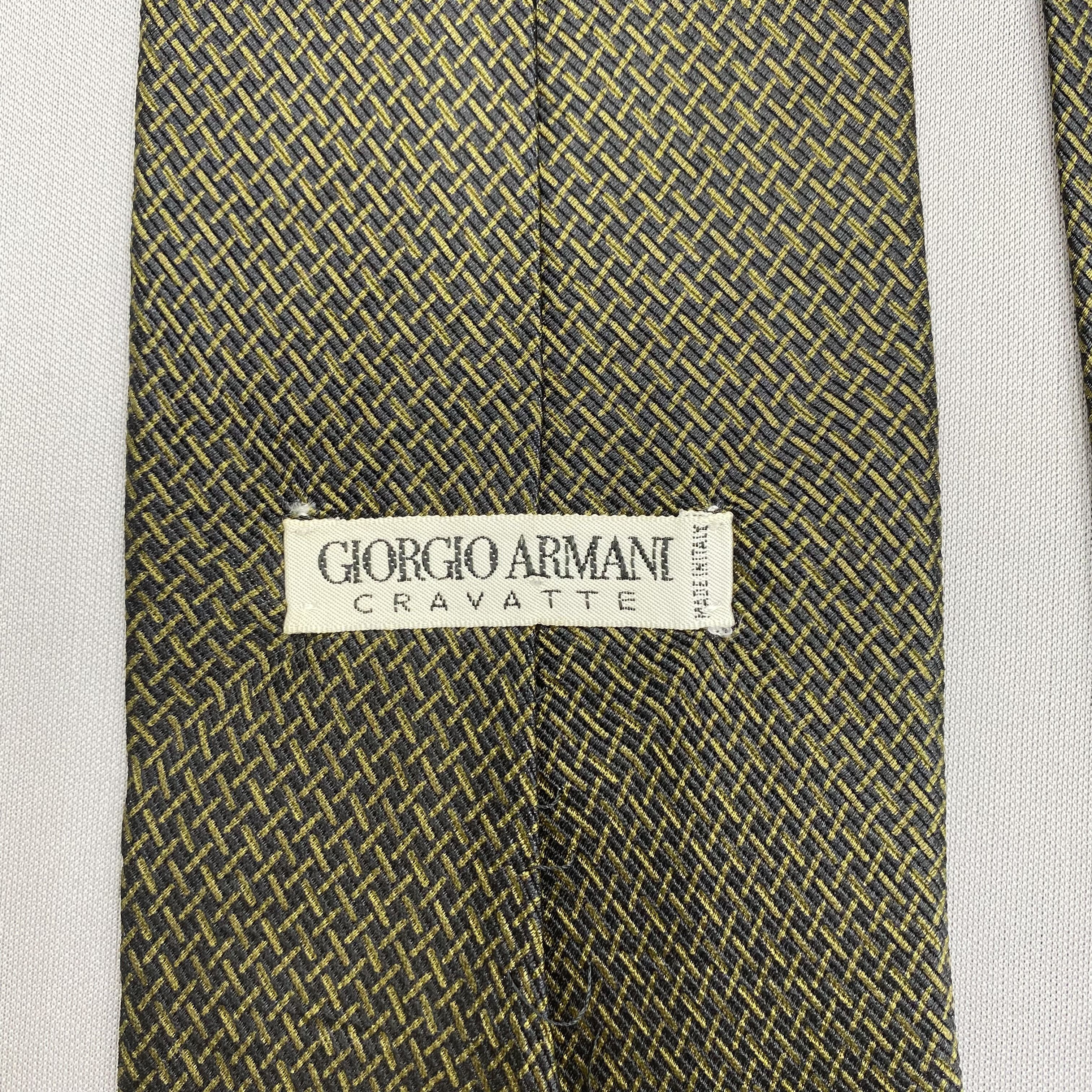 Giorgio Armani Vintage Giorgio Armani SILK Necktie Cravate Pure Silk Size ONE SIZE - 7 Thumbnail