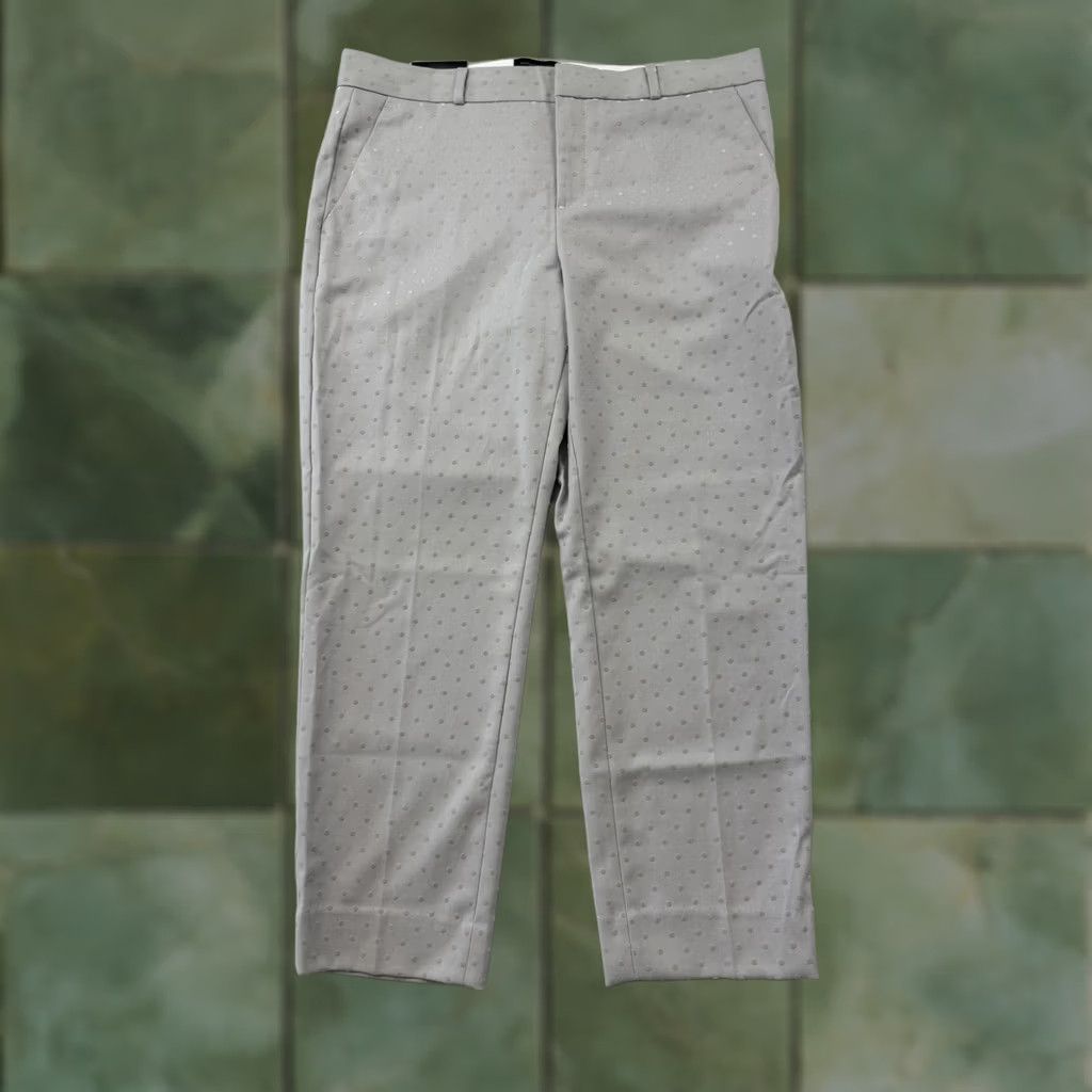 Banana Republic VINTAGE Banana Republic Avery Pants Womens 10 Gray Polka Dot Ankle Dress Work Office Size 32" / US 10 / IT 46 - 1 Thumbnail