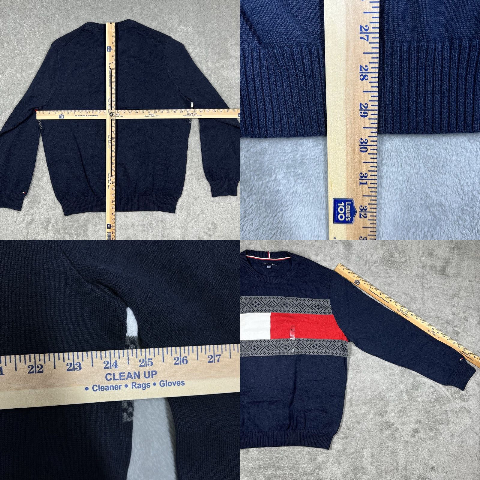 Tommy Hilfiger Tommy Hilfiger Navy Crewneck Sweatshirt Men's XXL Knit Logo Fair Isle Xmas Pullover Long Sleeve Blue Size US XXL / EU 58 / 5 - 8 Thumbnail