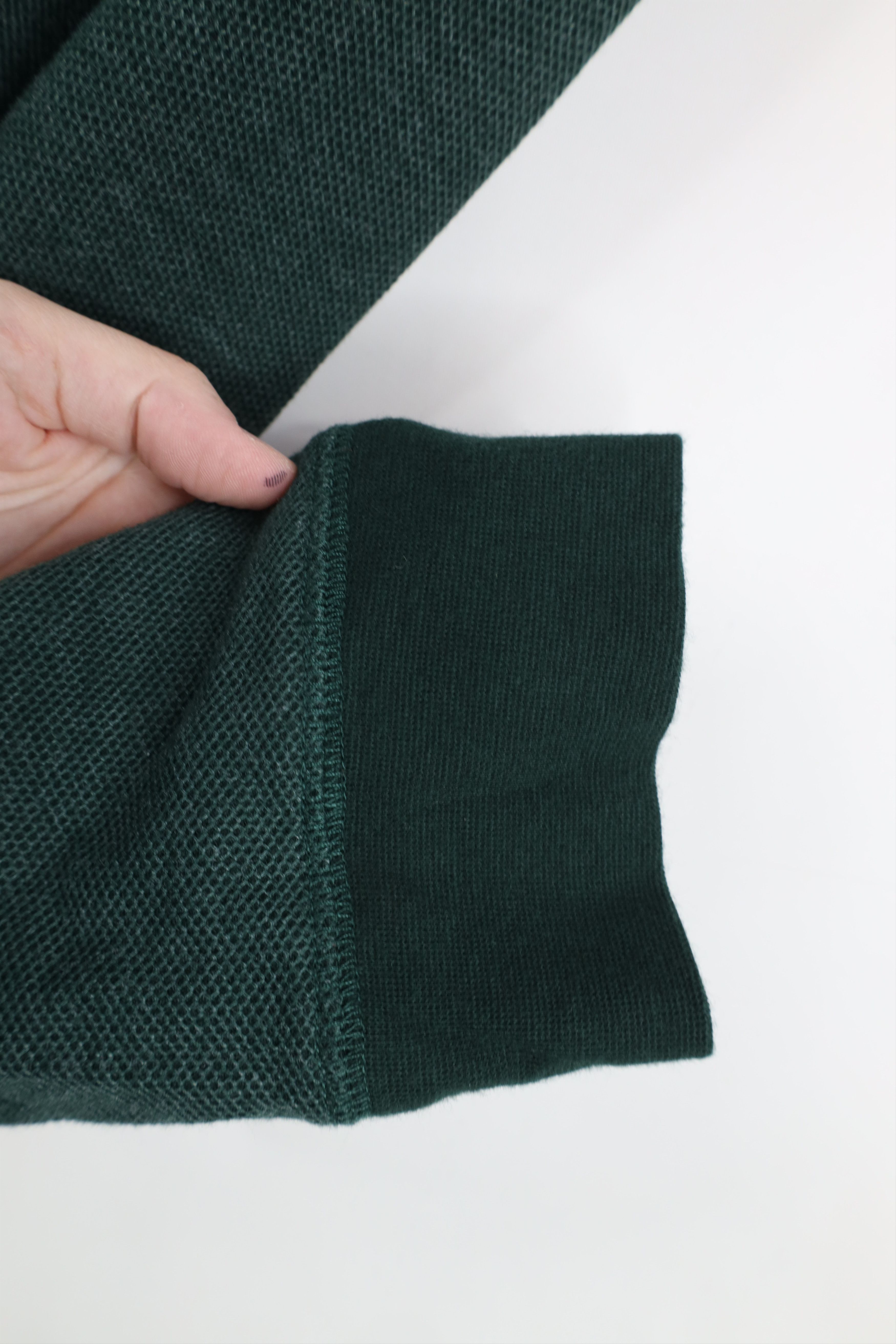 UNTUCKit Untuckit Waffle Knit Henley Long Sleeve T-Shirt Green Size US L / EU 52-54 / 3 - 9 Thumbnail