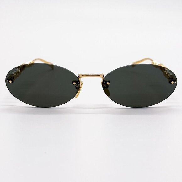 Gucci NEW GUCCI SUNGLASSES GOLD WOMEN OVAL EYEWEAR GUCCI GG1922S 0 Size ONE SIZE - 4 Thumbnail